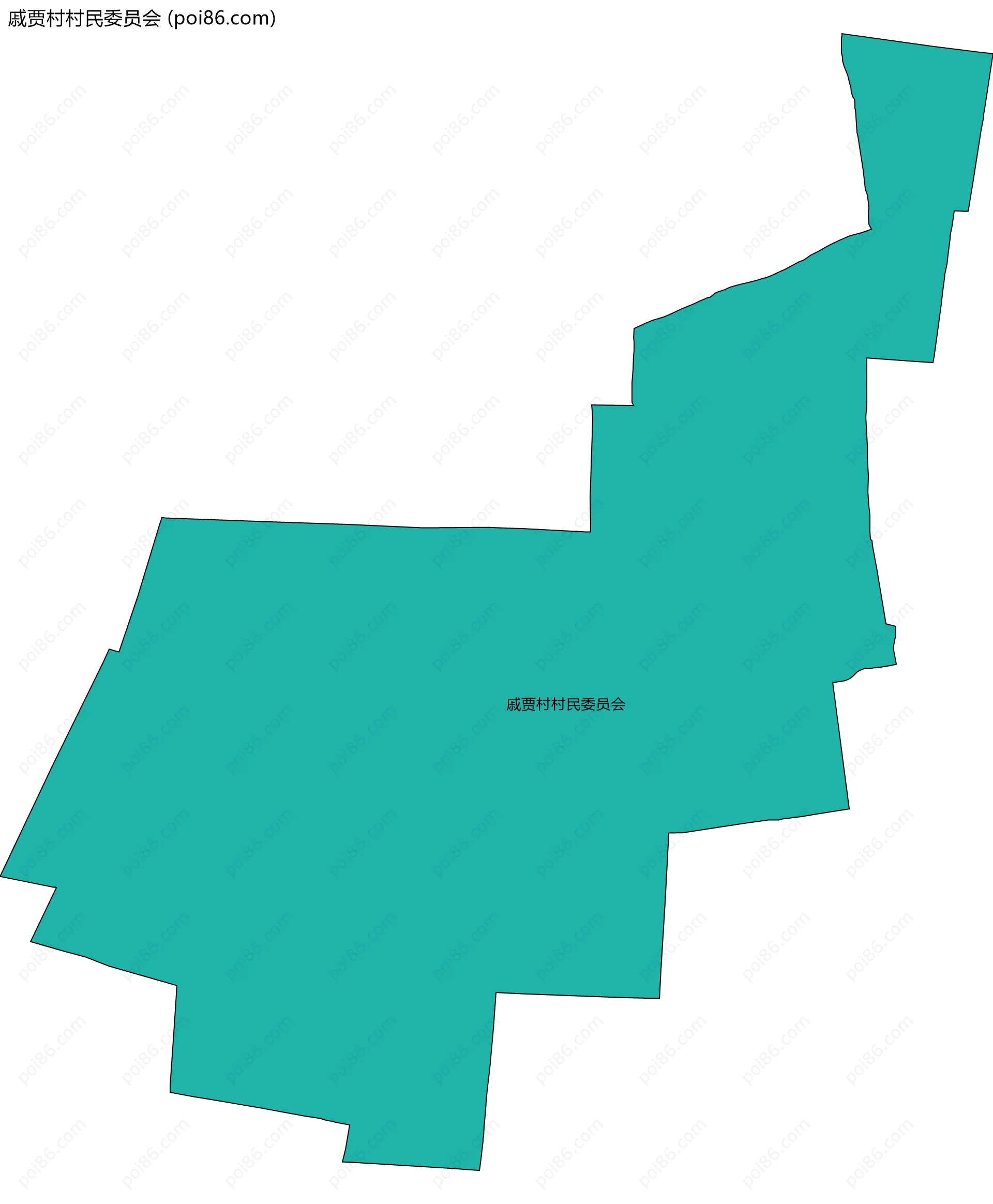 戚贾村村民委员会边界地图