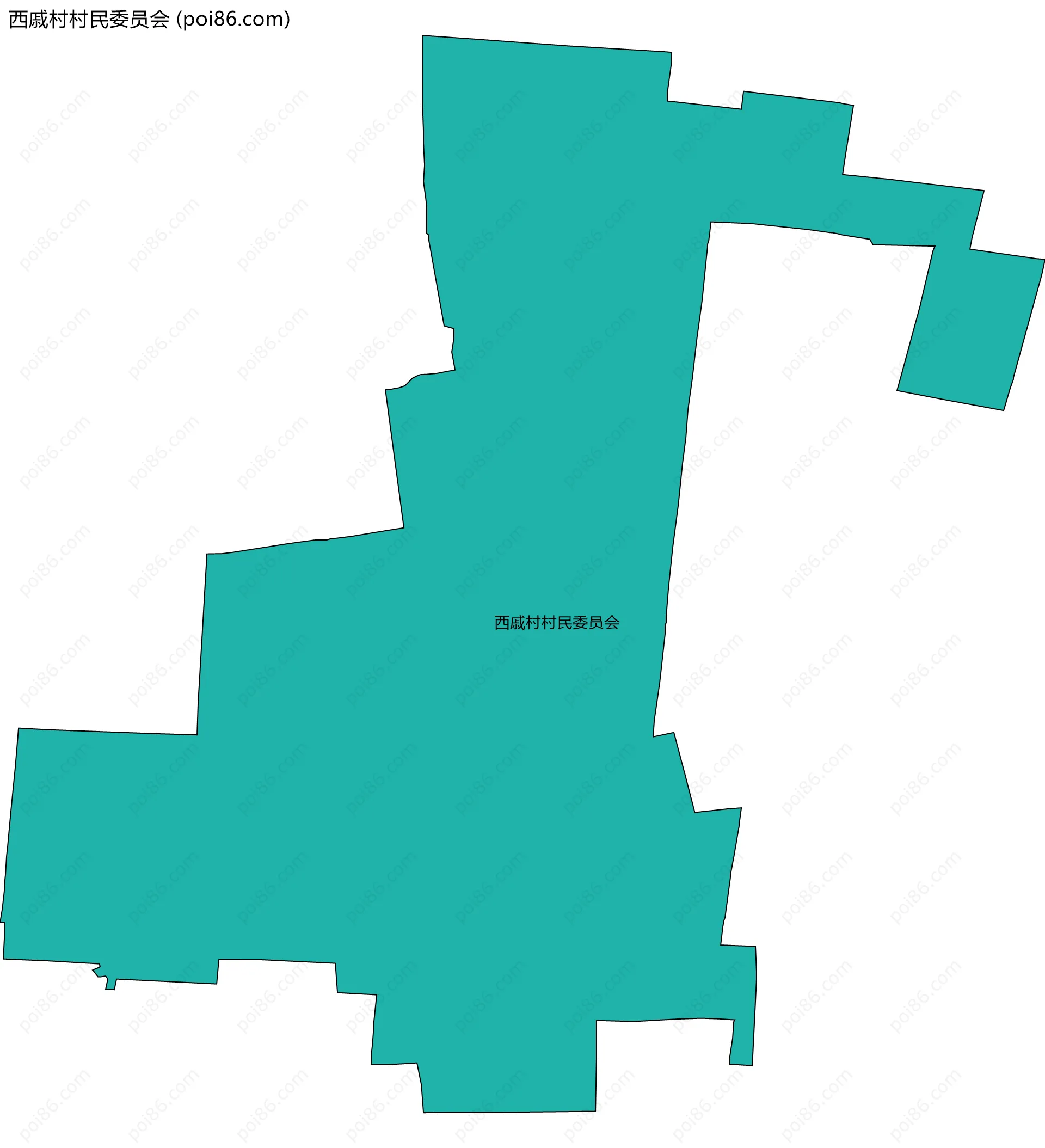 西戚村村民委员会边界地图