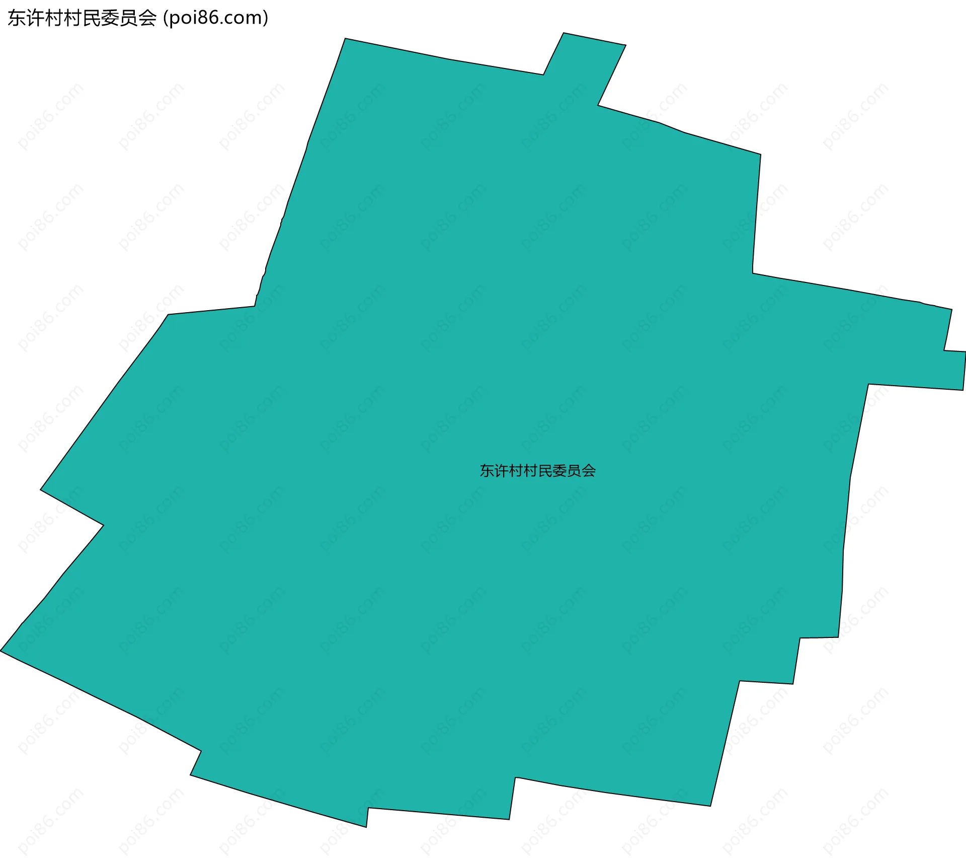 东许村村民委员会边界地图