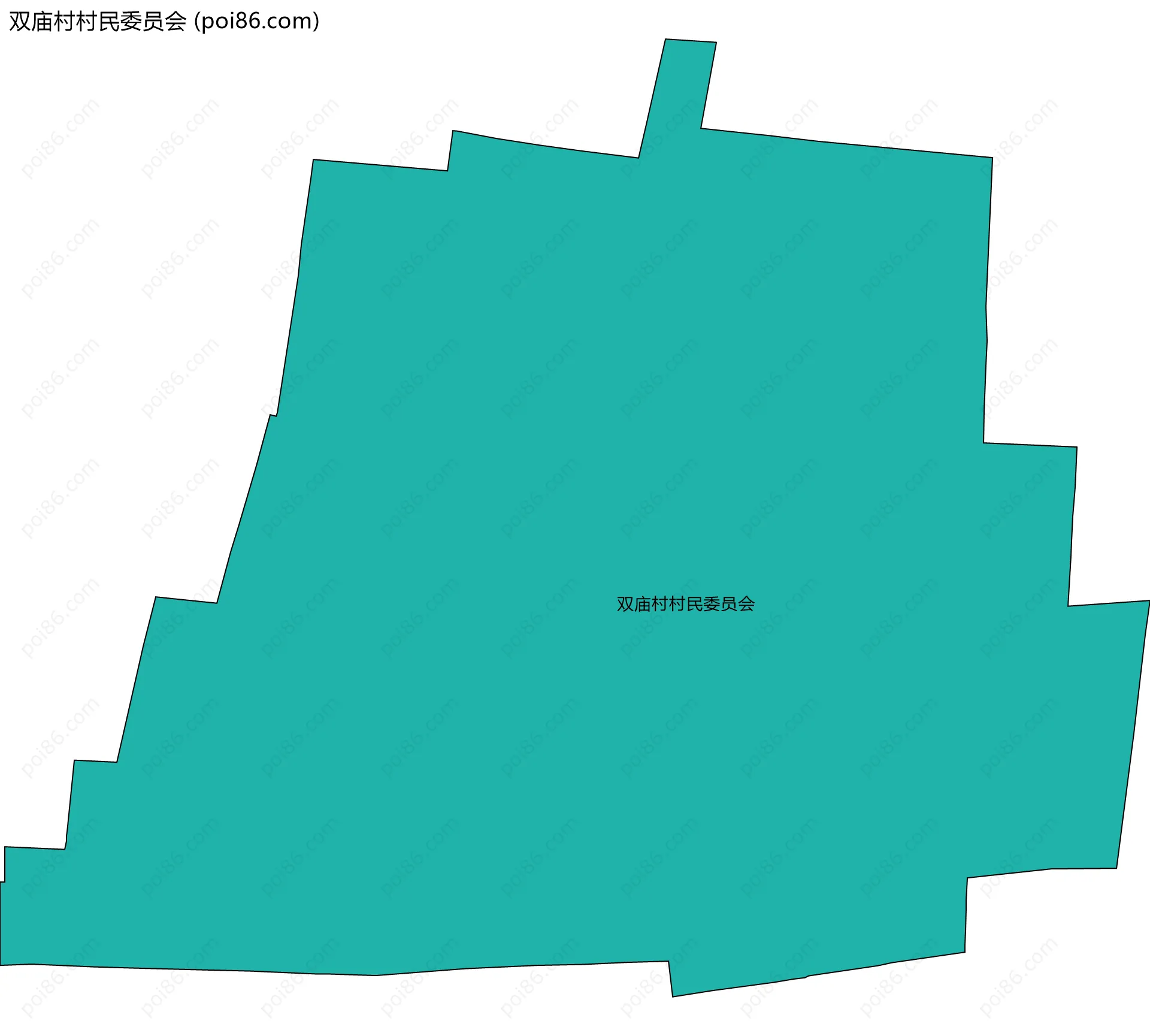 双庙村村民委员会边界地图