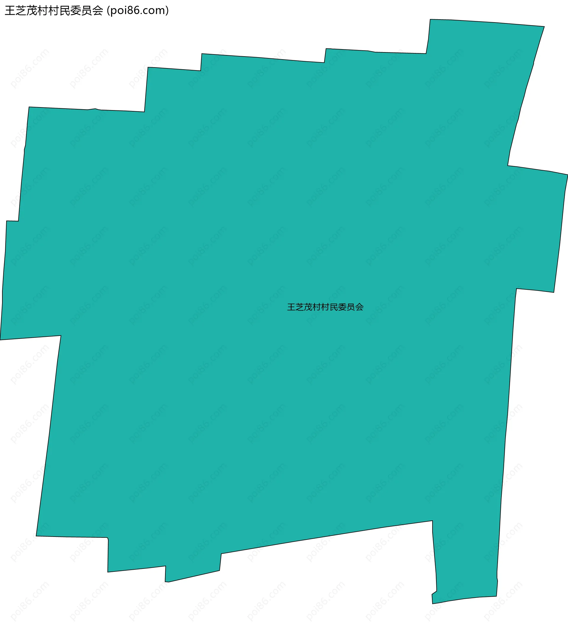 王芝茂村村民委员会边界地图