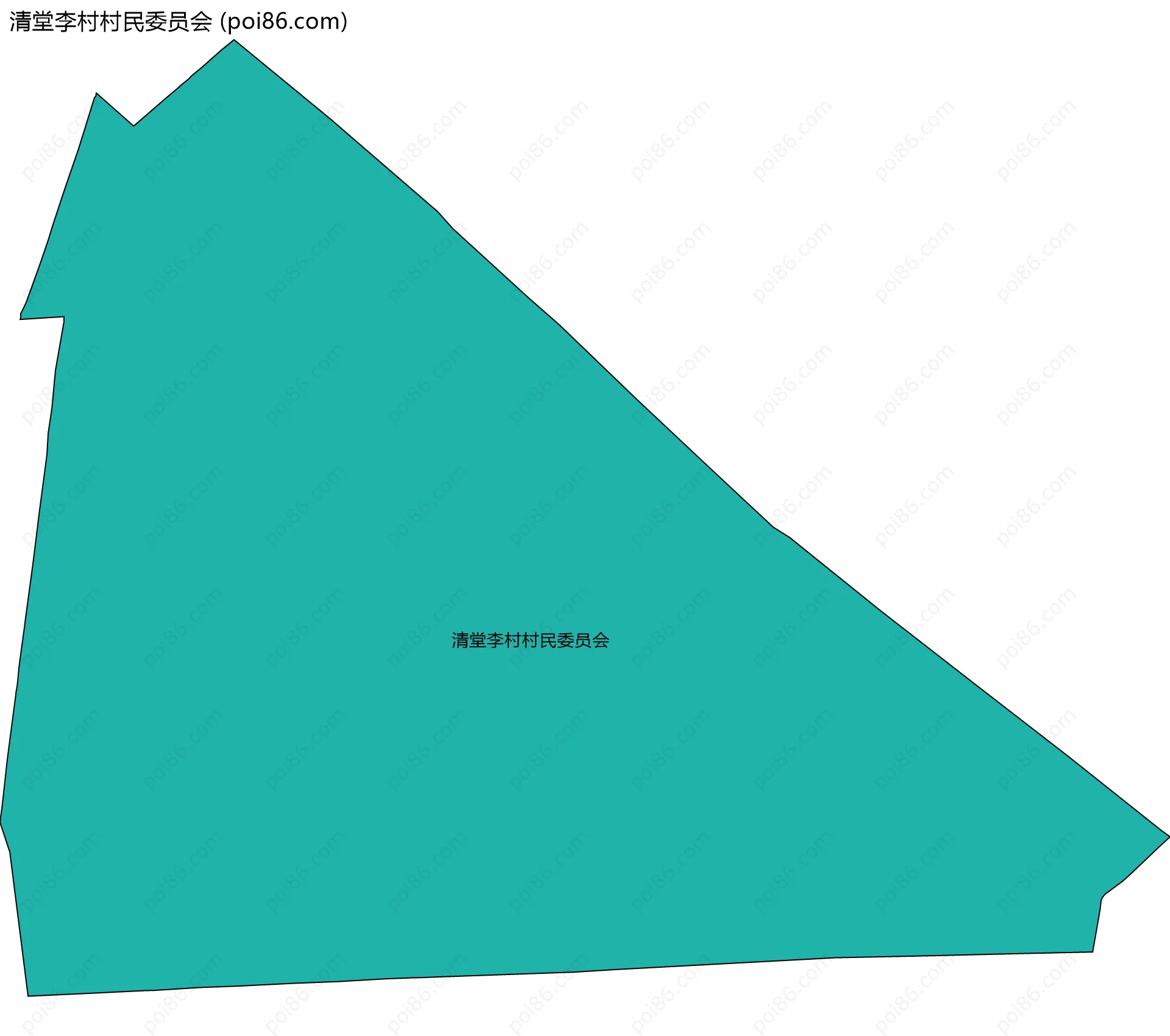 清堂李村村民委员会边界地图