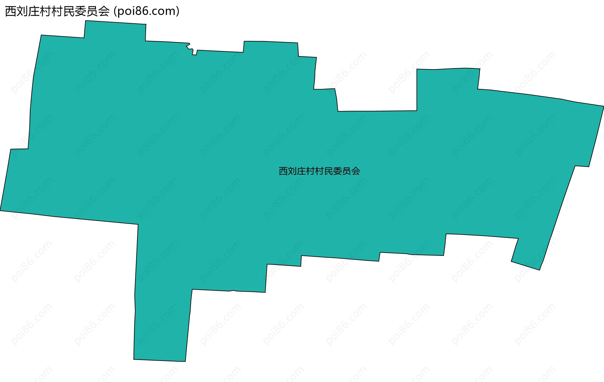 西刘庄村村民委员会边界地图