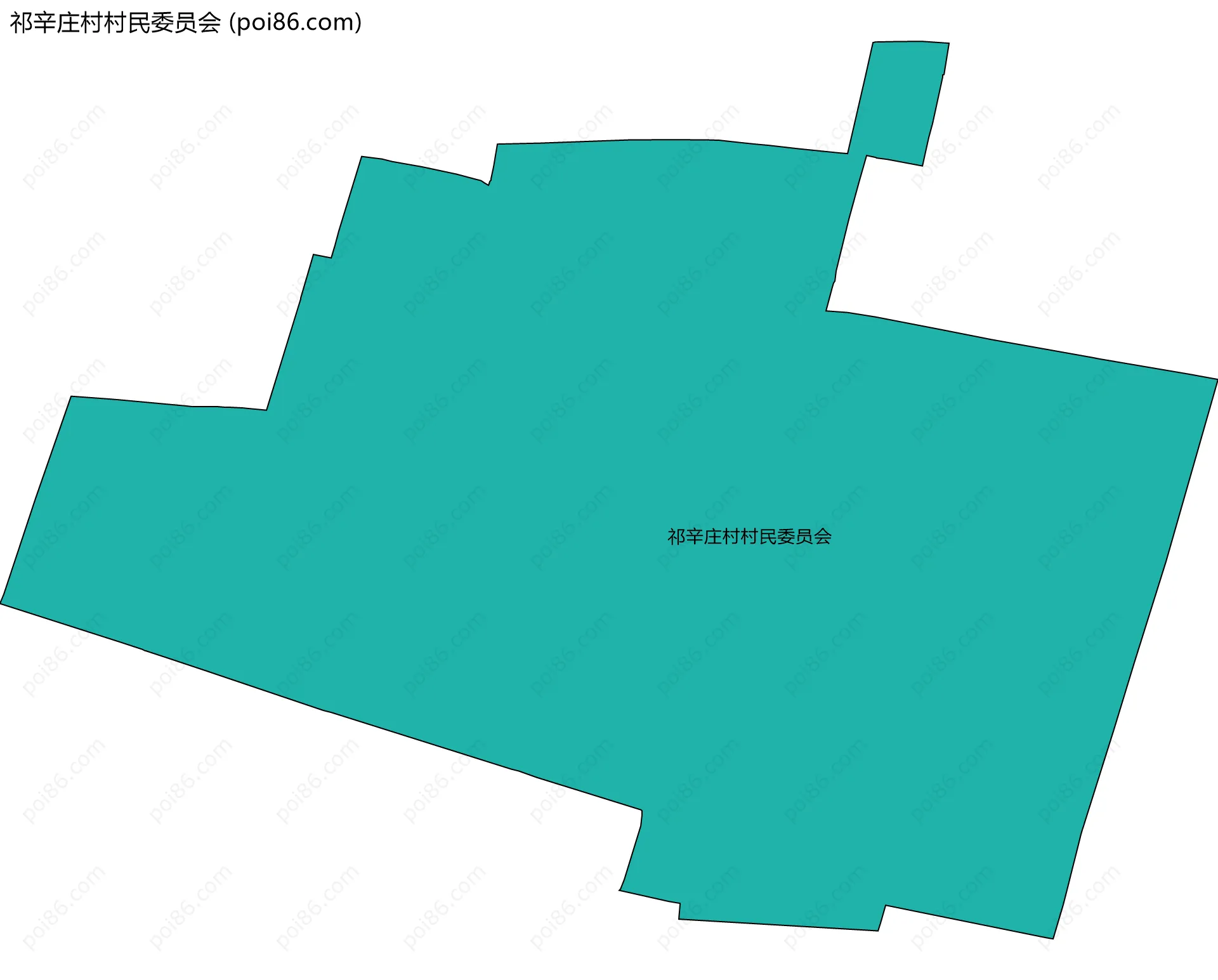 祁辛庄村村民委员会边界地图