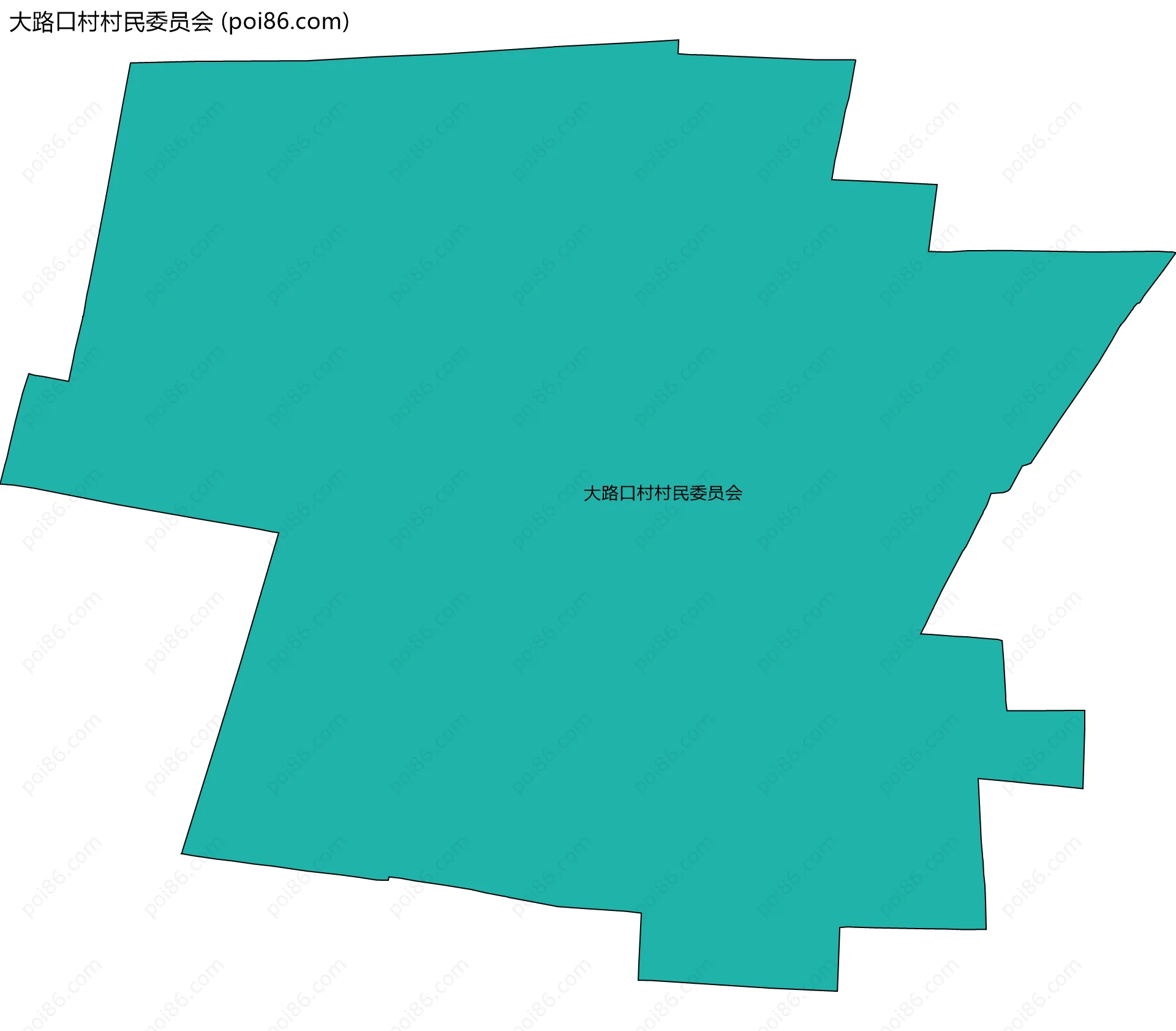 大路口村村民委员会边界地图
