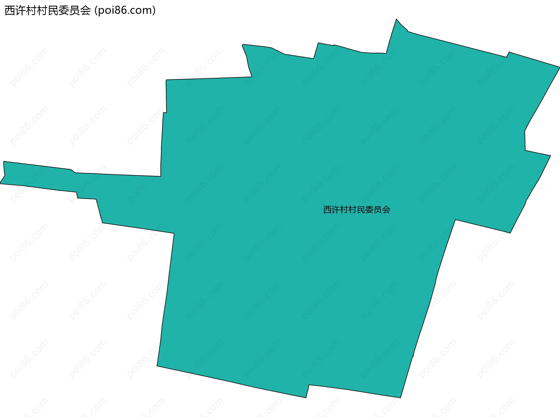 西许村村民委员会边界地图