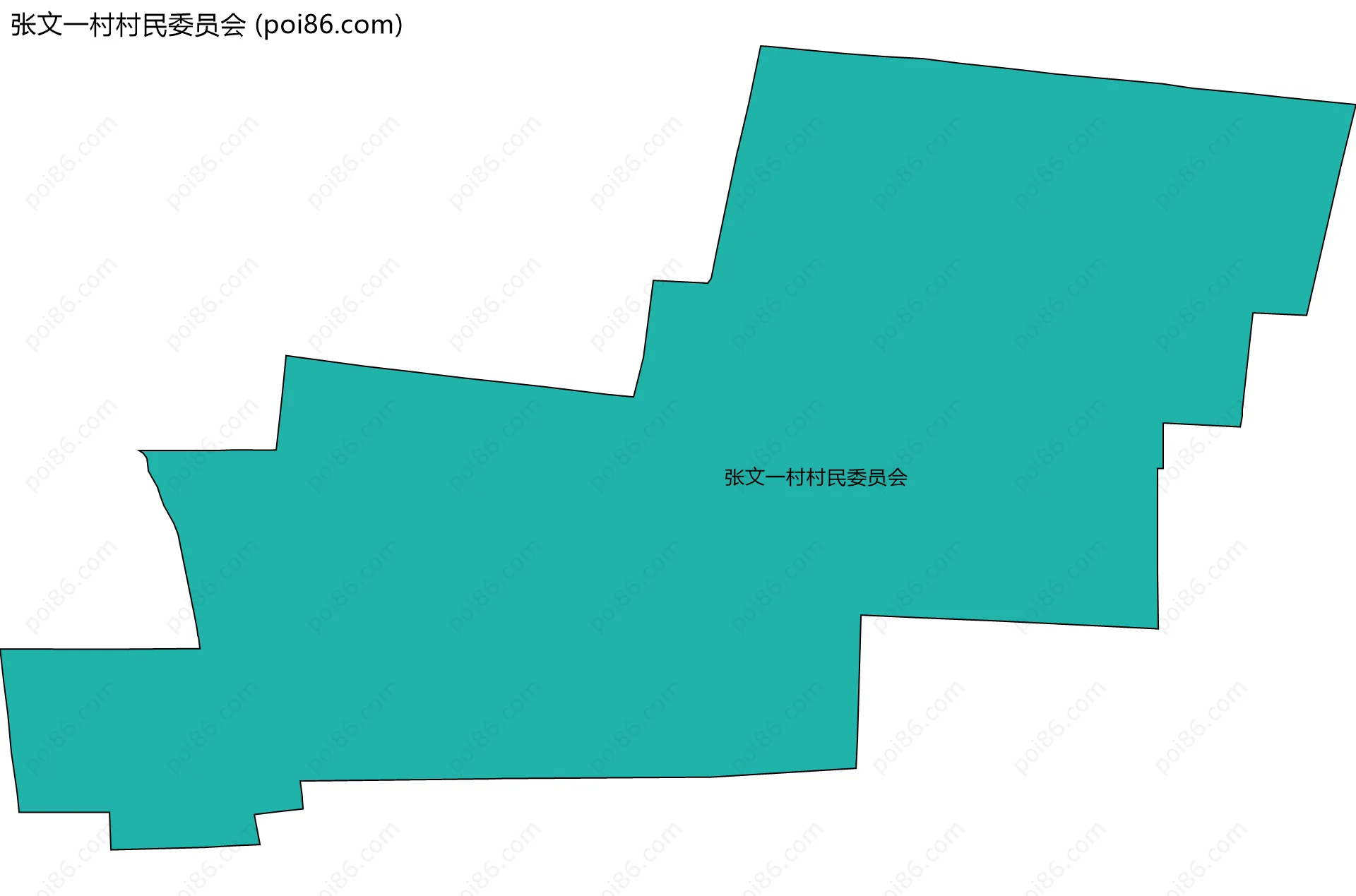 张文一村村民委员会边界地图