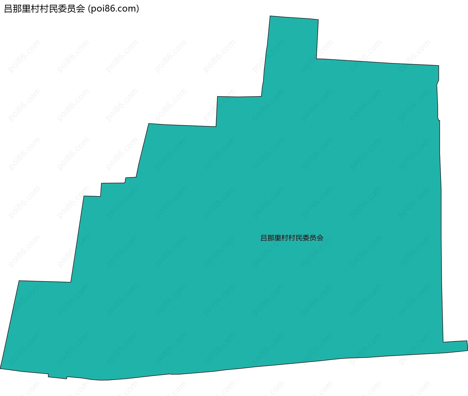 吕那里村村民委员会边界地图