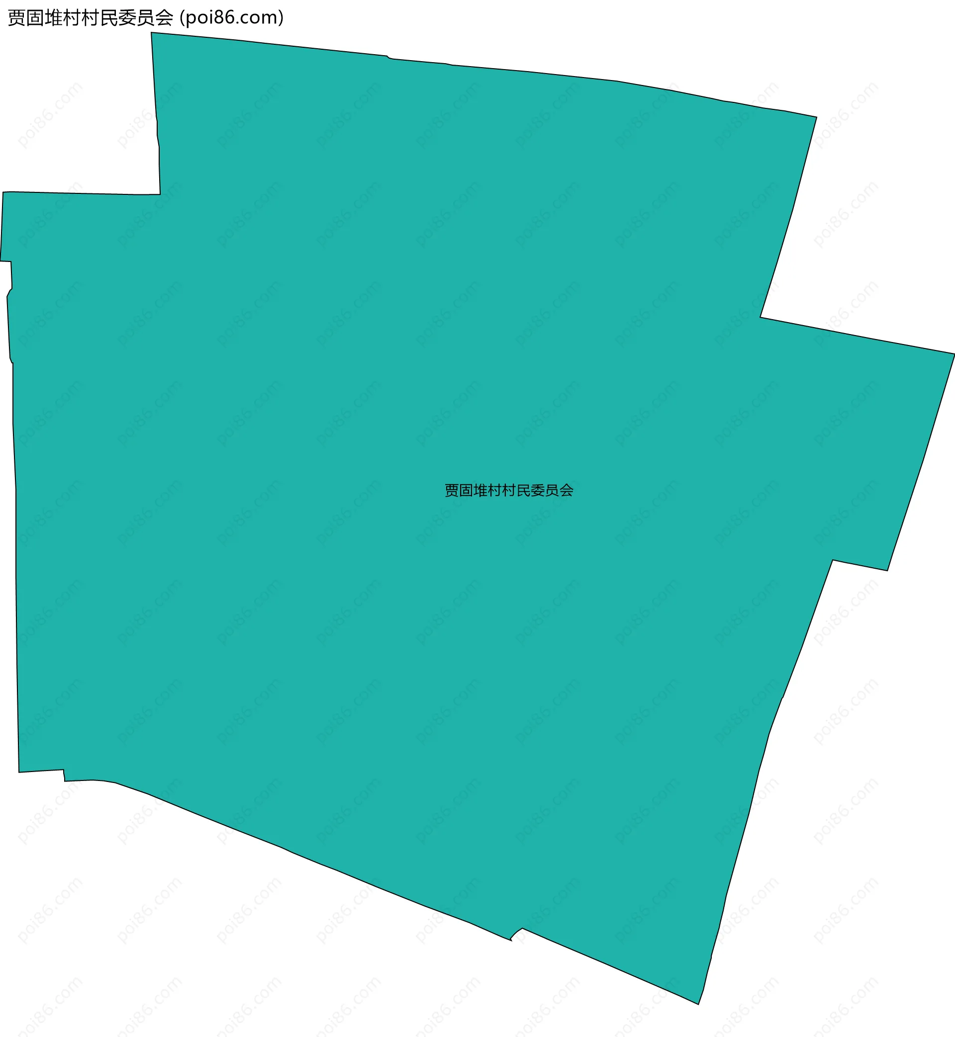 贾固堆村村民委员会边界地图