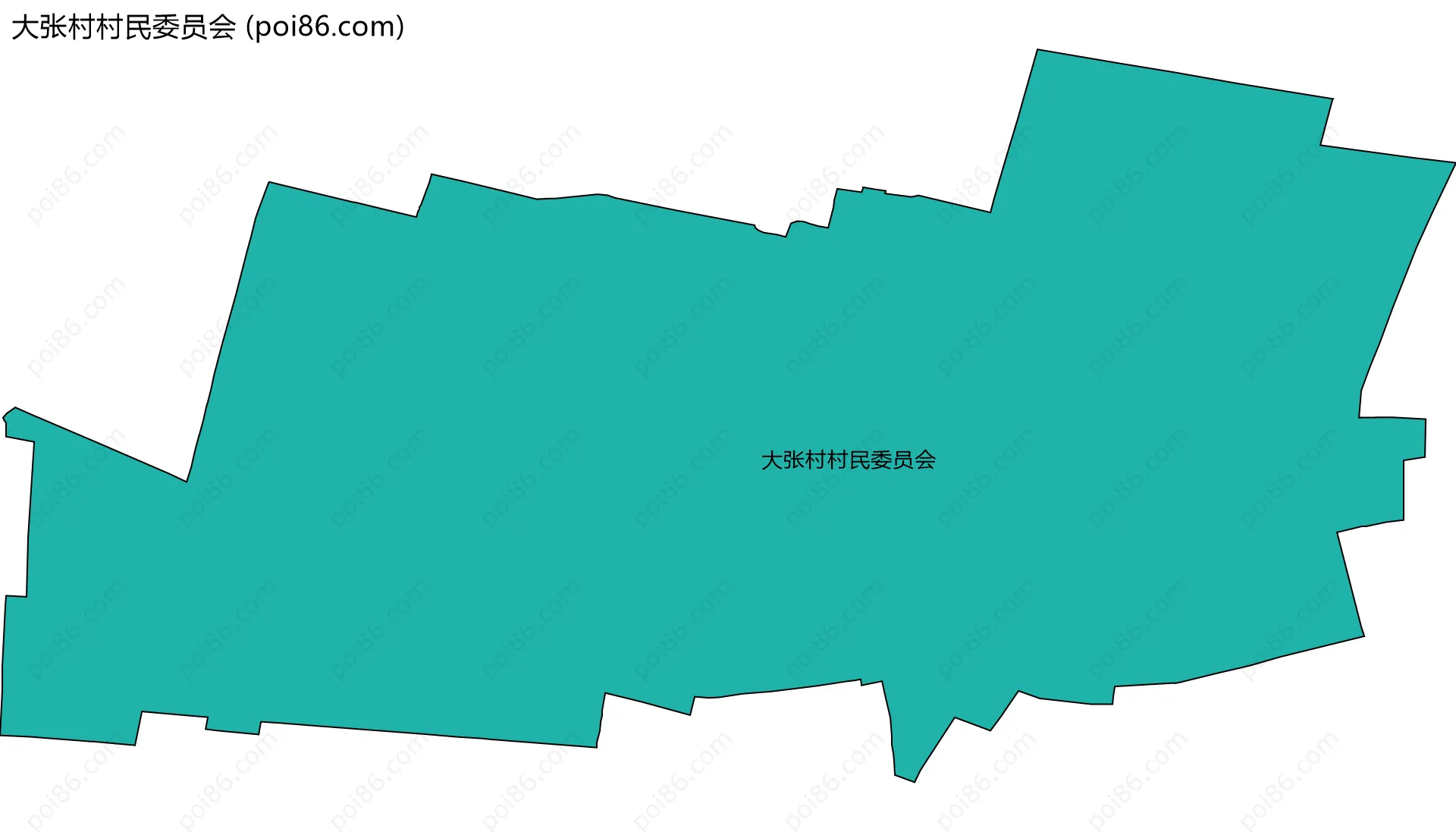 大张村村民委员会边界地图