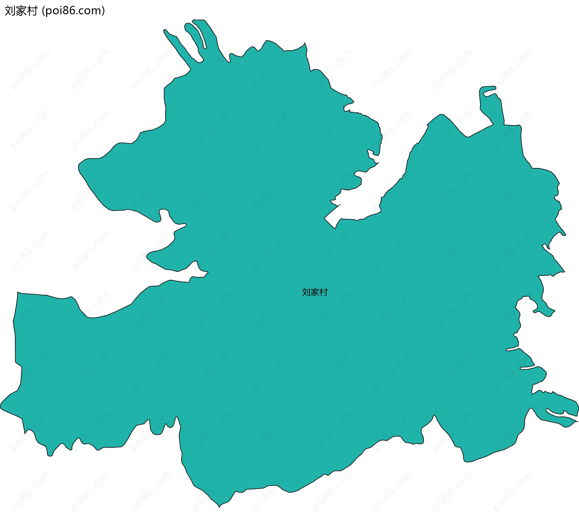 刘家村边界地图
