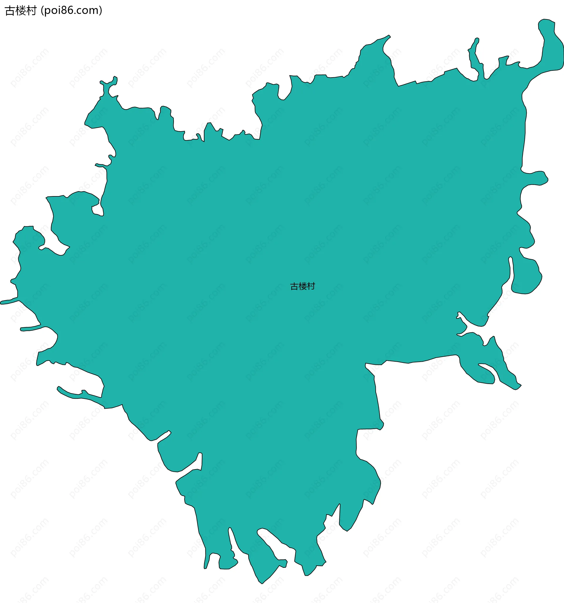古楼村边界地图