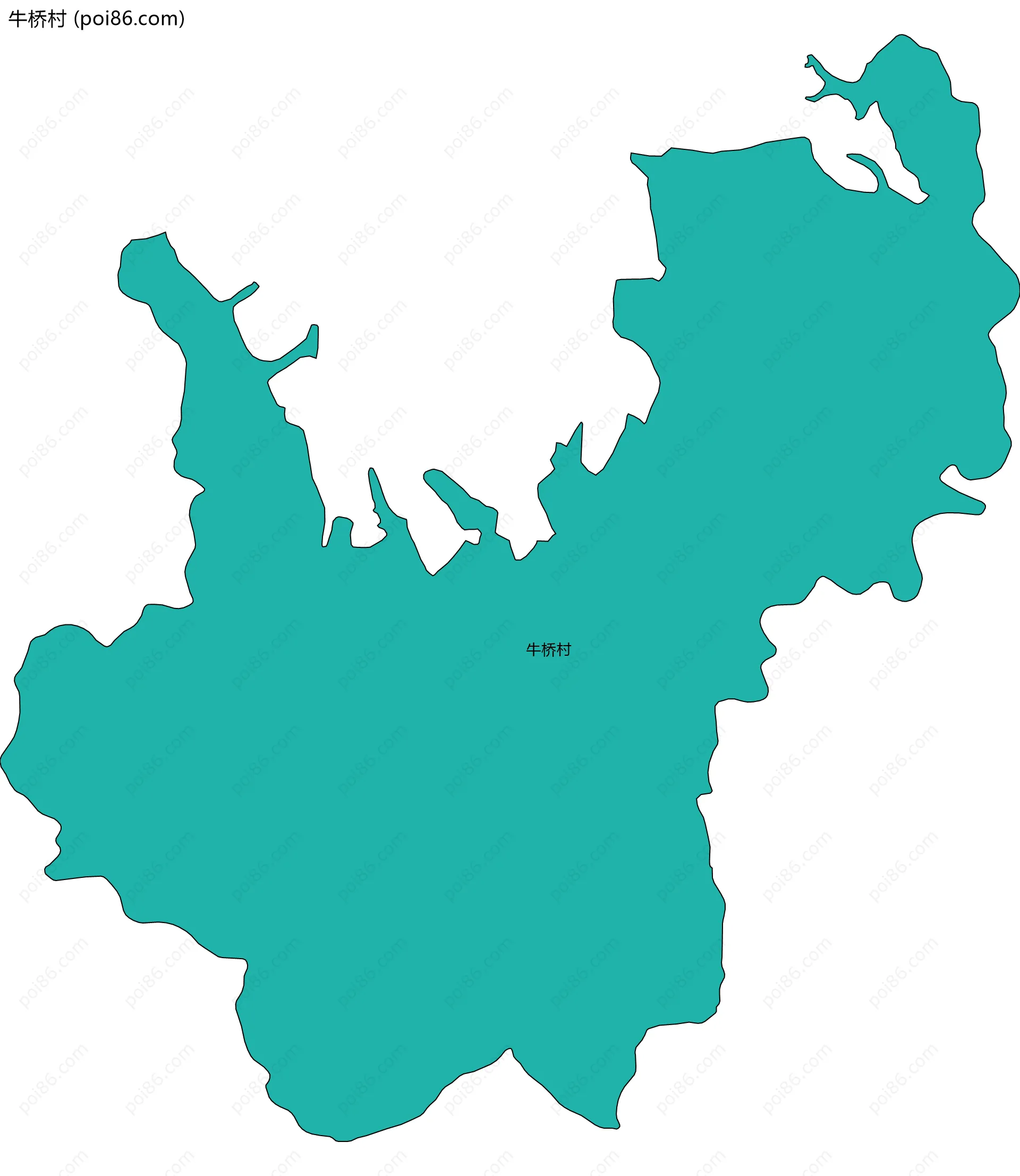 牛桥村边界地图