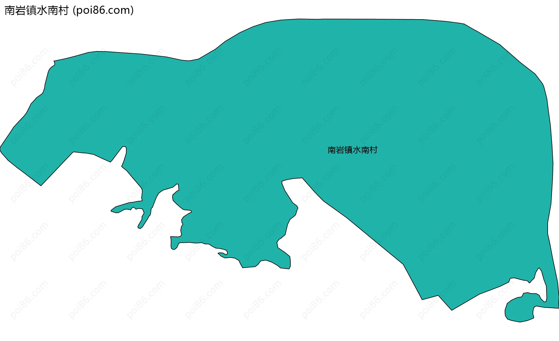 南岩镇水南村边界地图