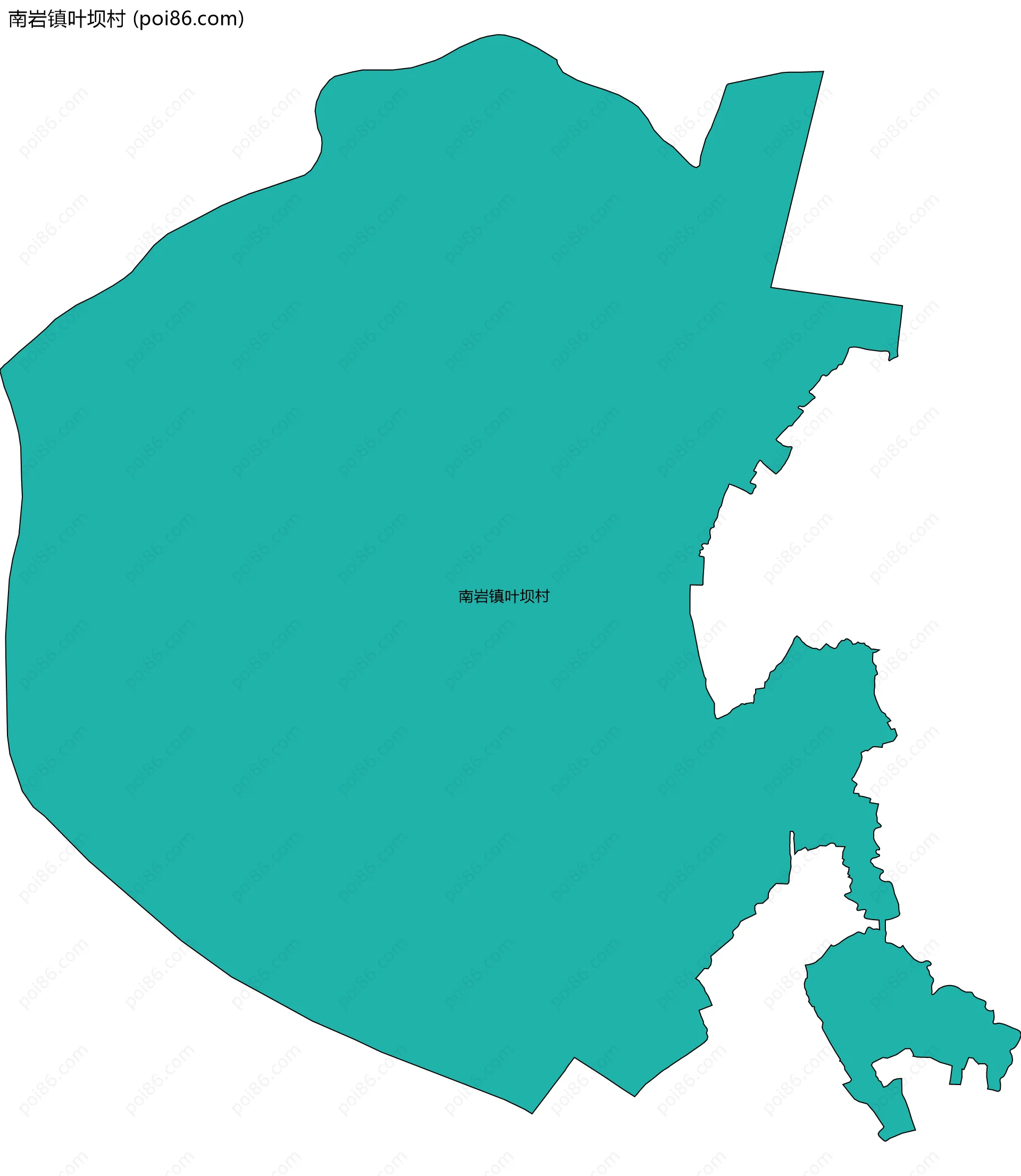 南岩镇叶坝村边界地图