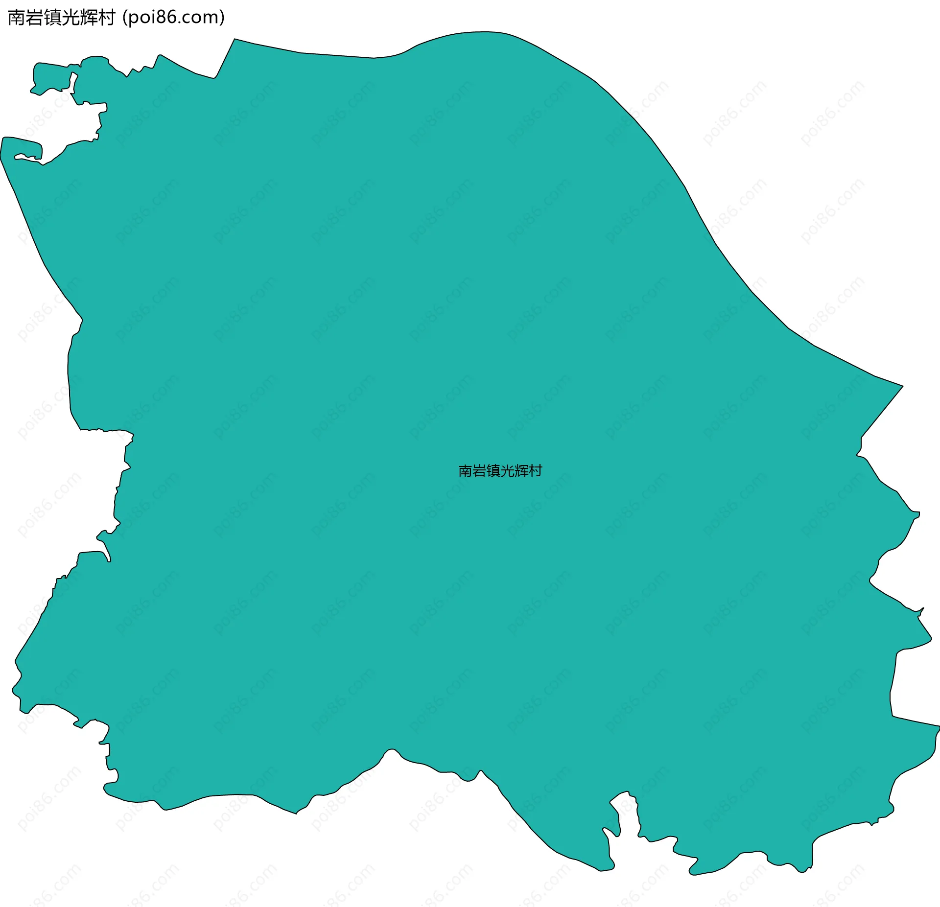 南岩镇光辉村边界地图