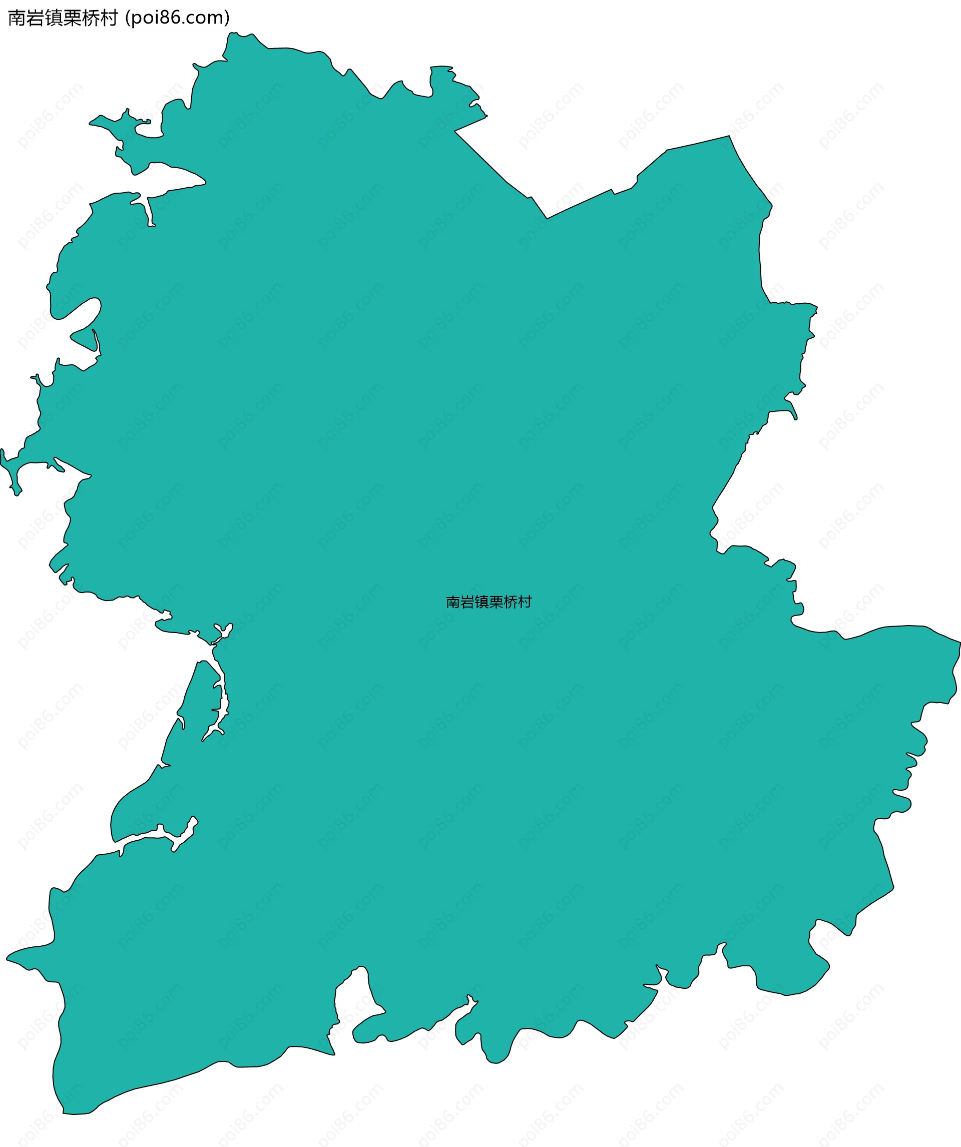 南岩镇栗桥村边界地图