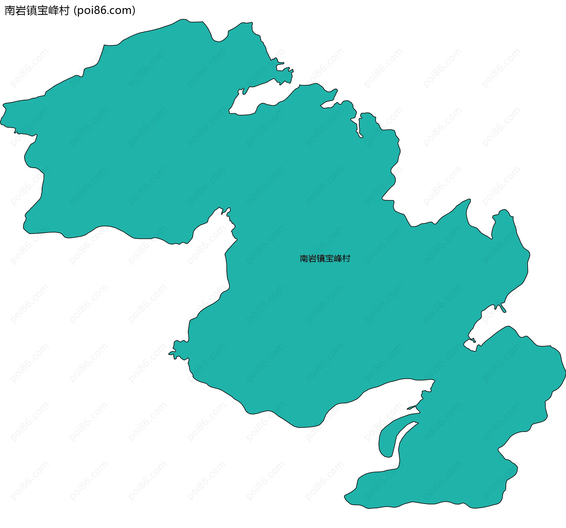 南岩镇宝峰村边界地图