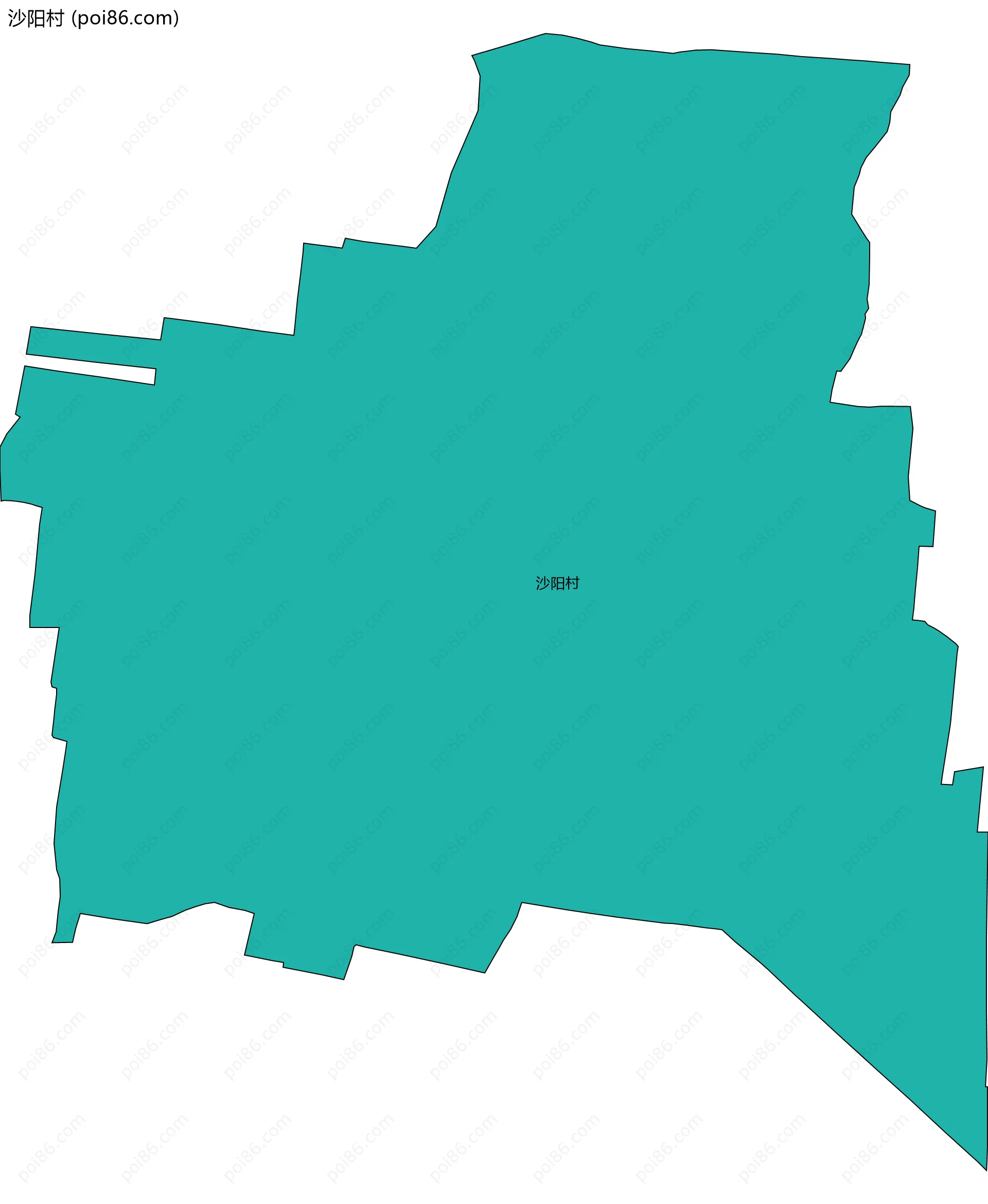 沙阳村边界地图