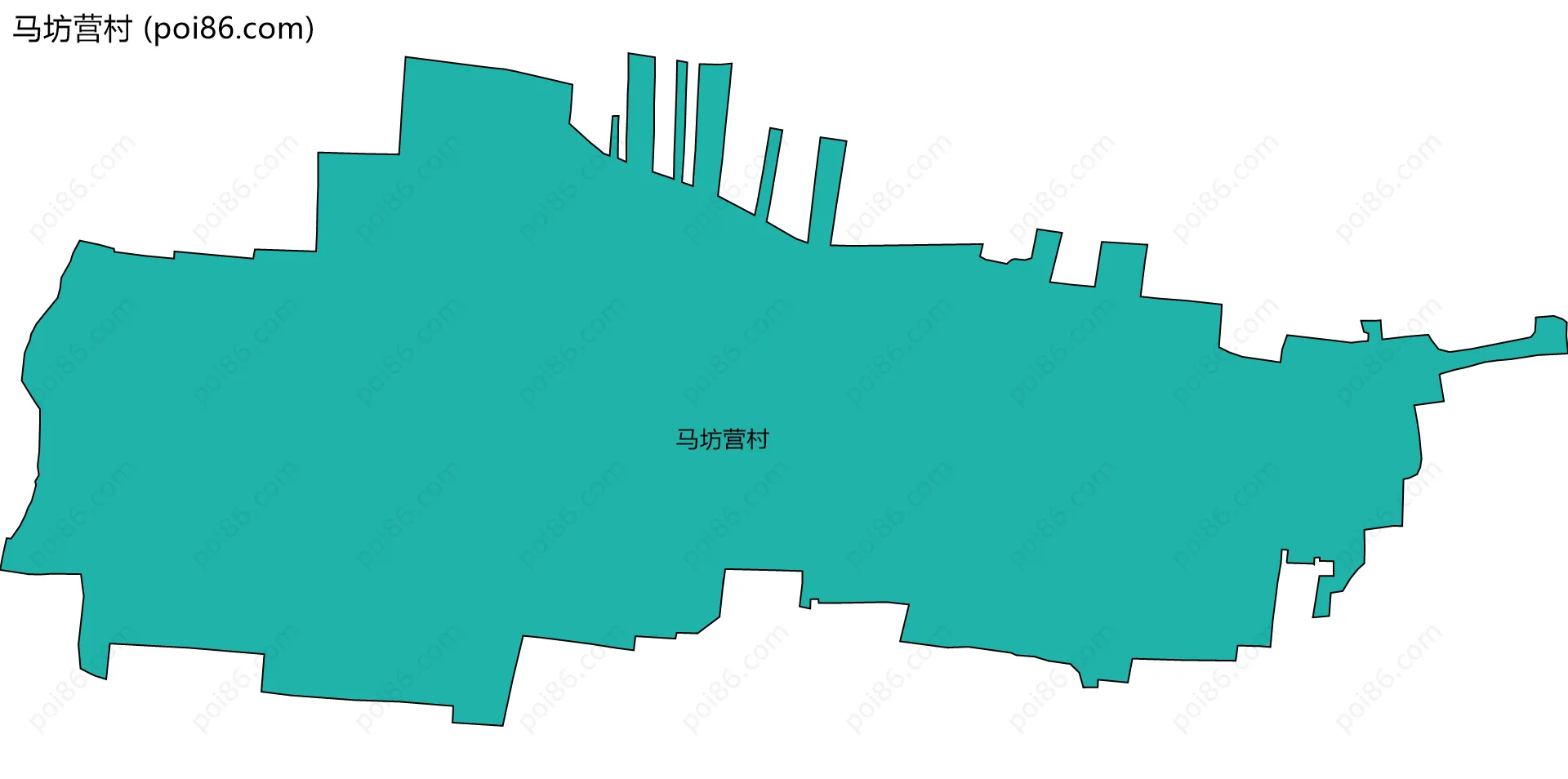马坊营村边界地图