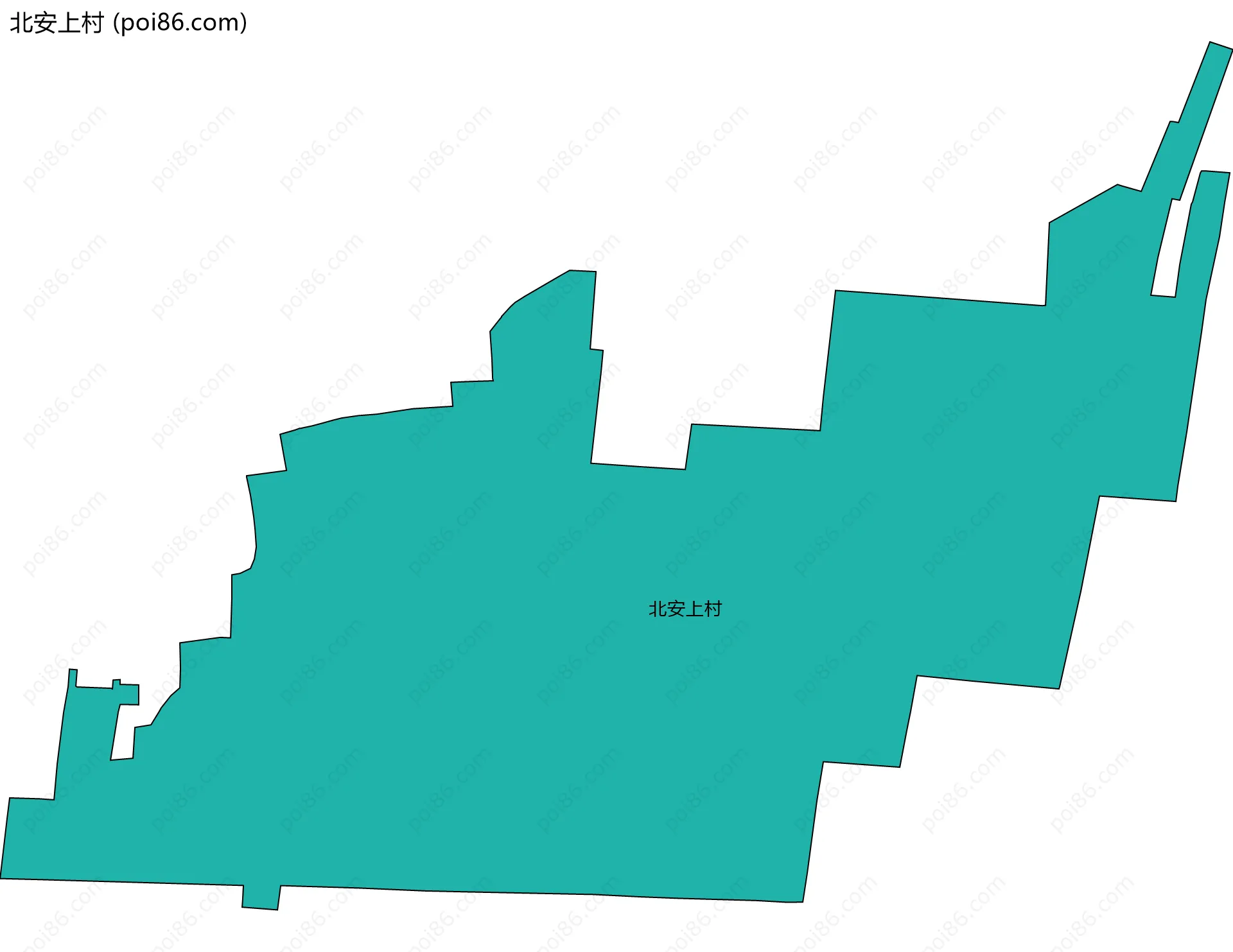 北安上村边界地图