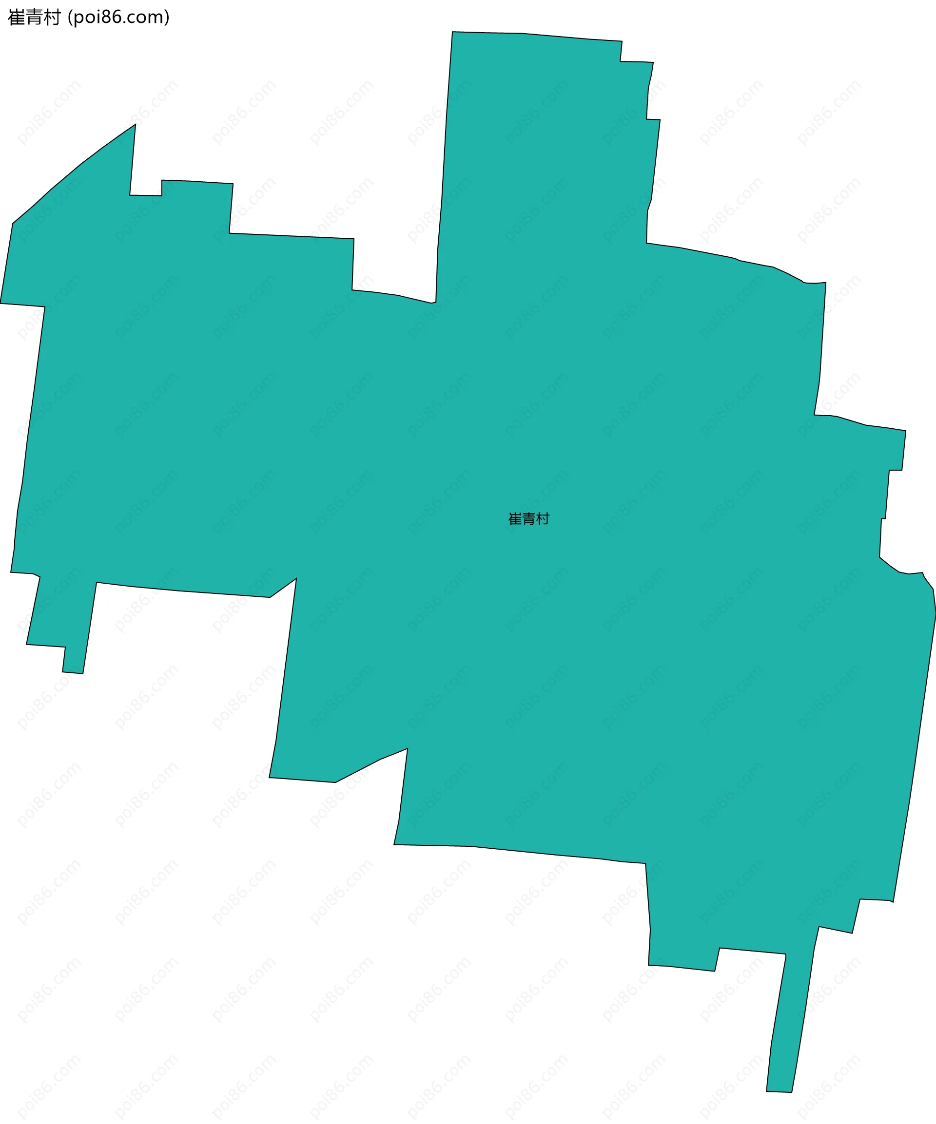 崔青村边界地图