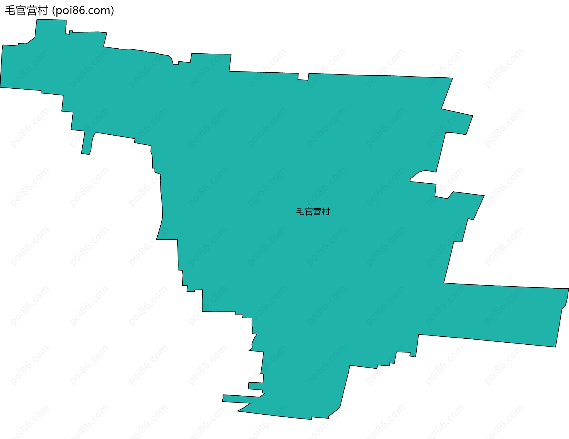 毛官营村边界地图