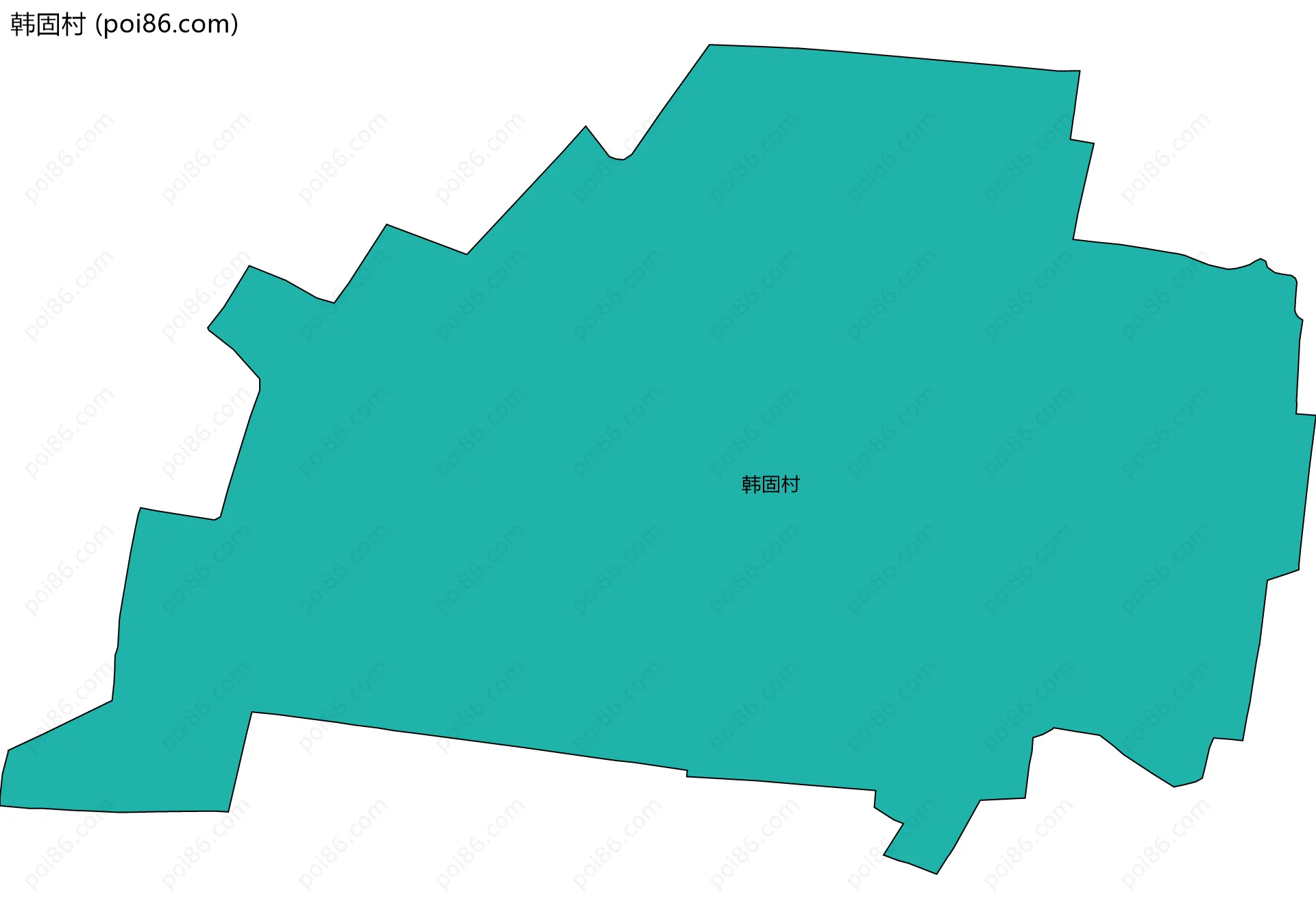 韩固村边界地图