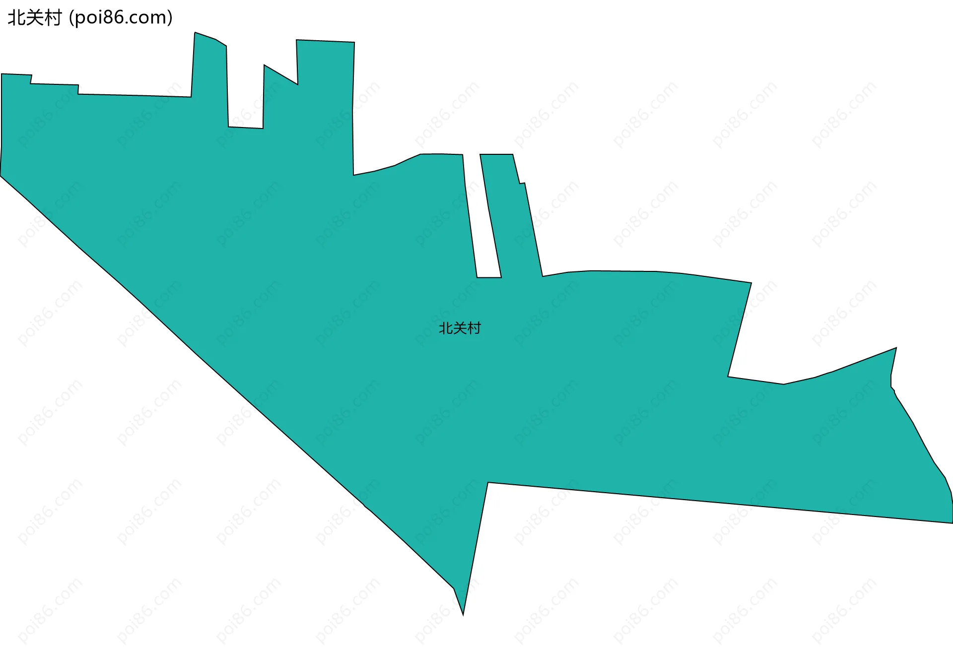 北关村边界地图