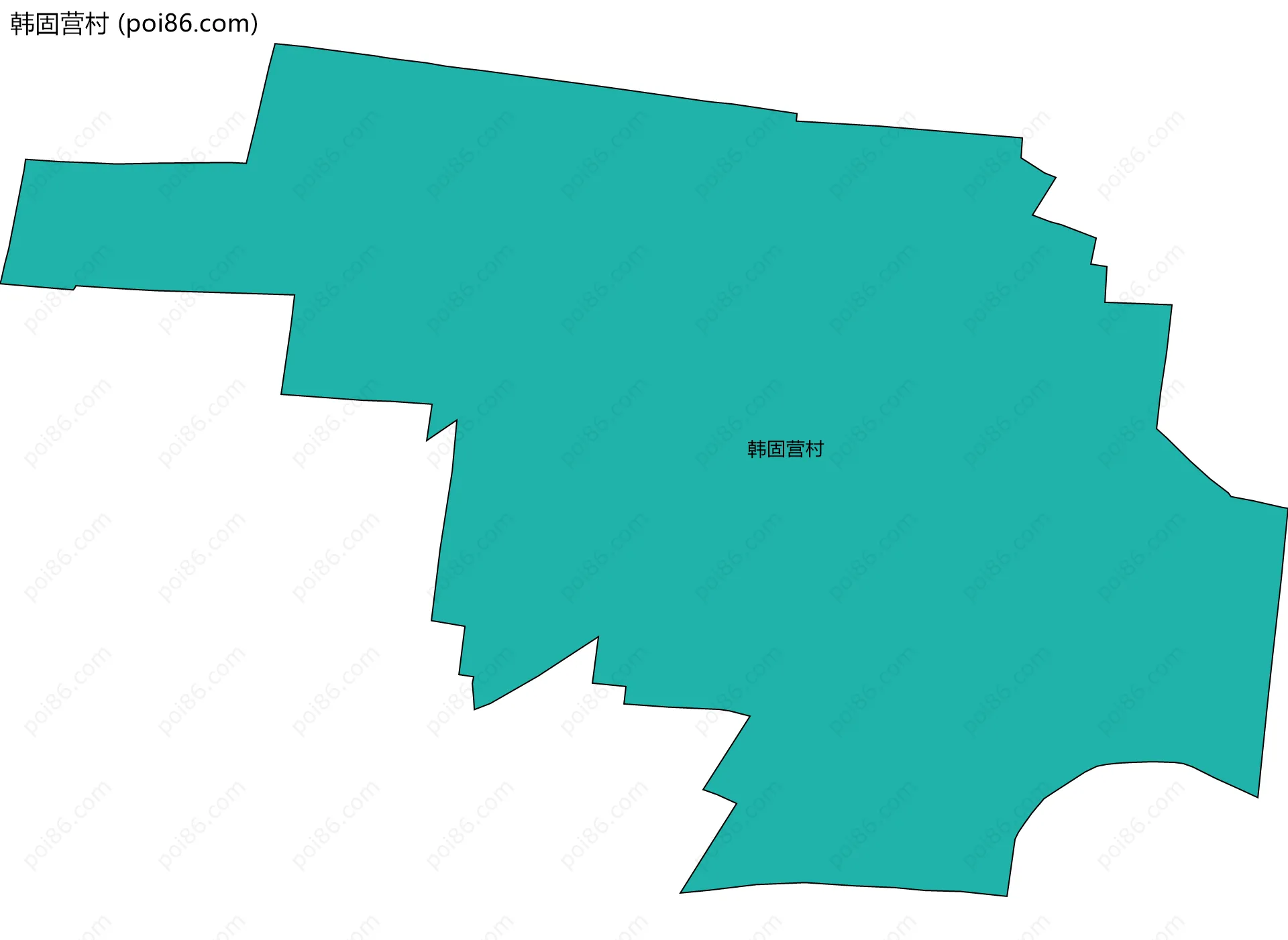韩固营村边界地图