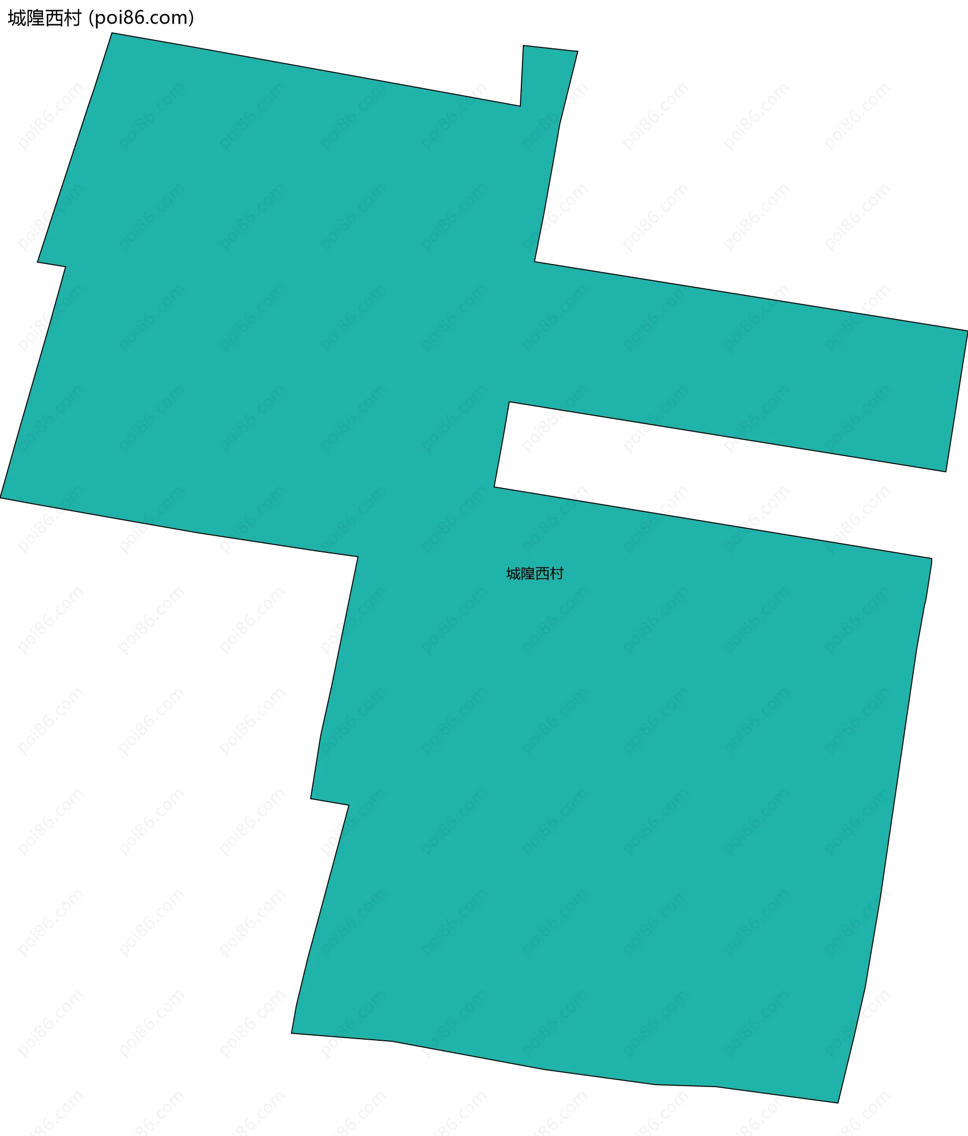 城隍西村边界地图