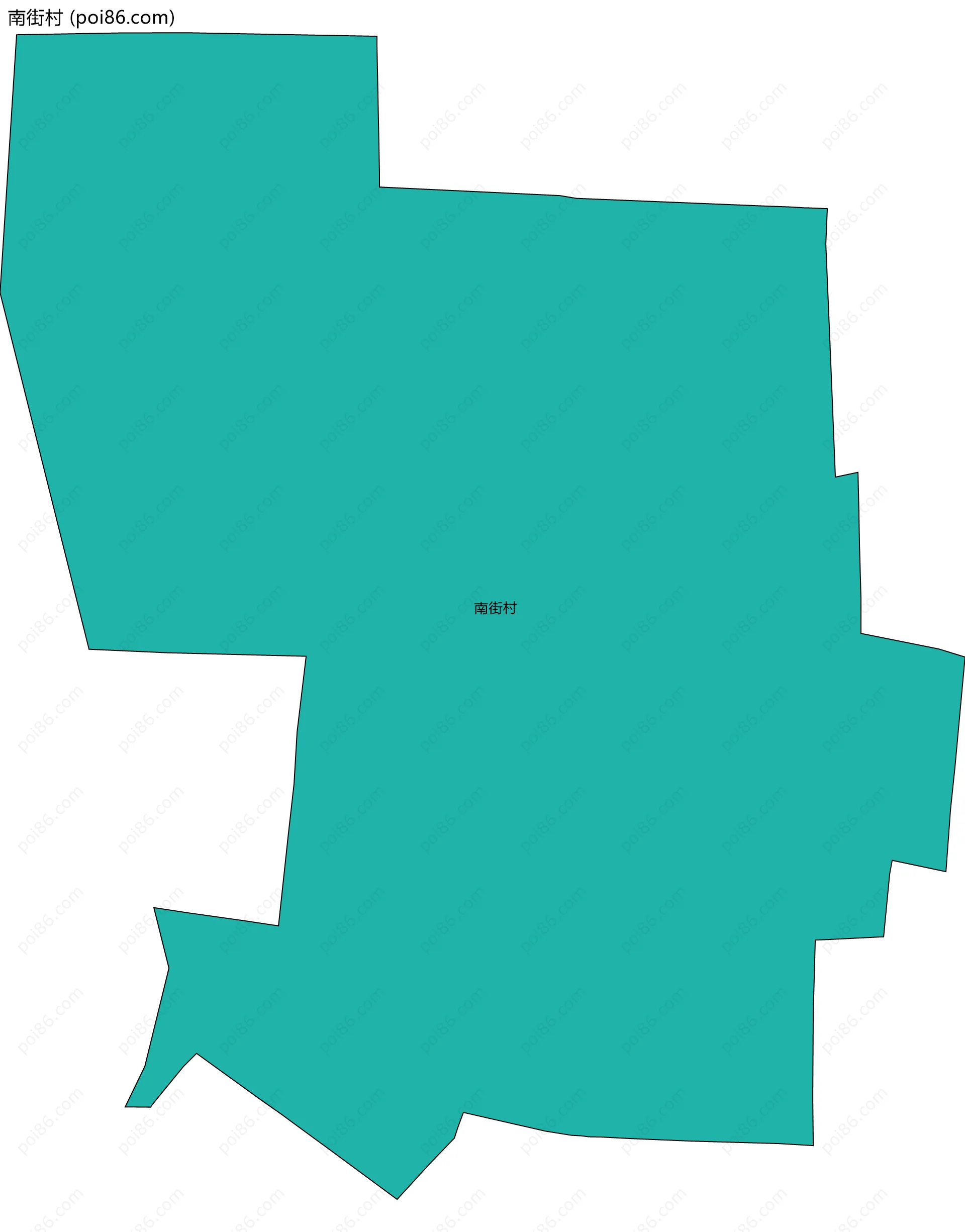 南街村边界地图