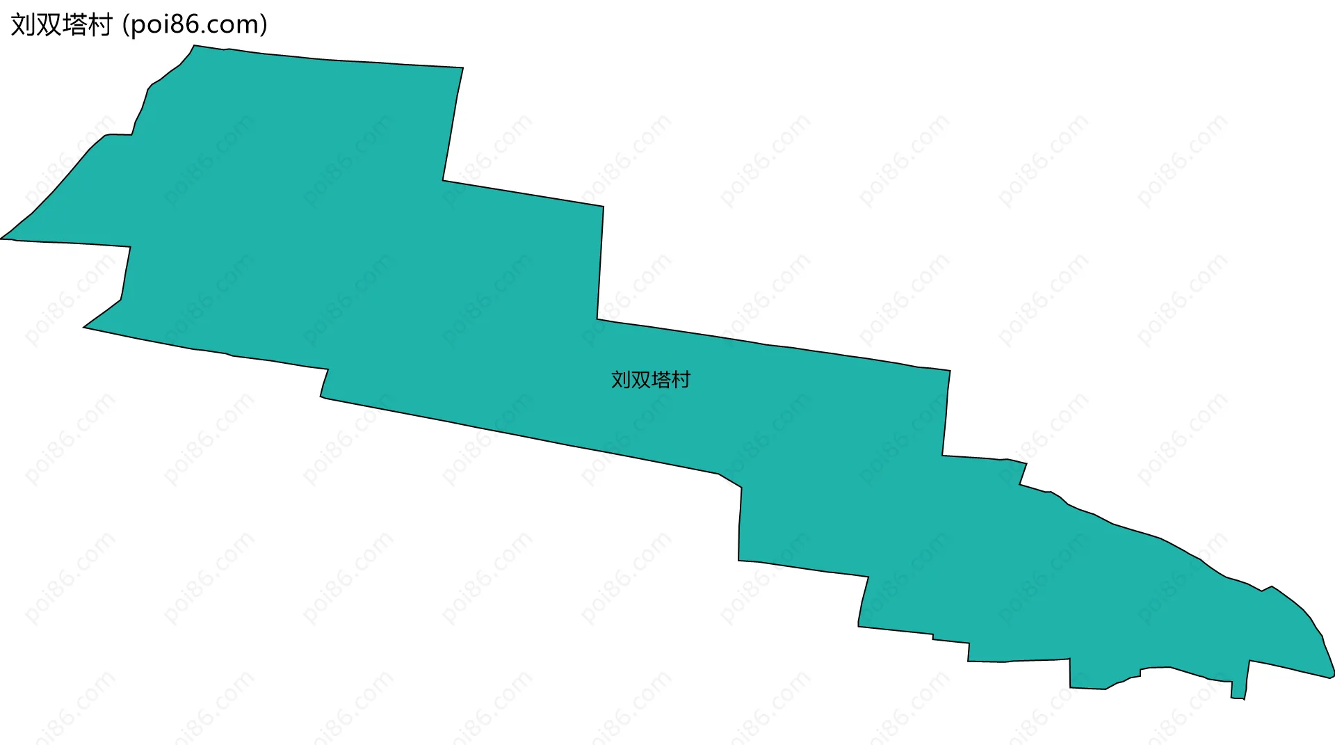 刘双塔村边界地图
