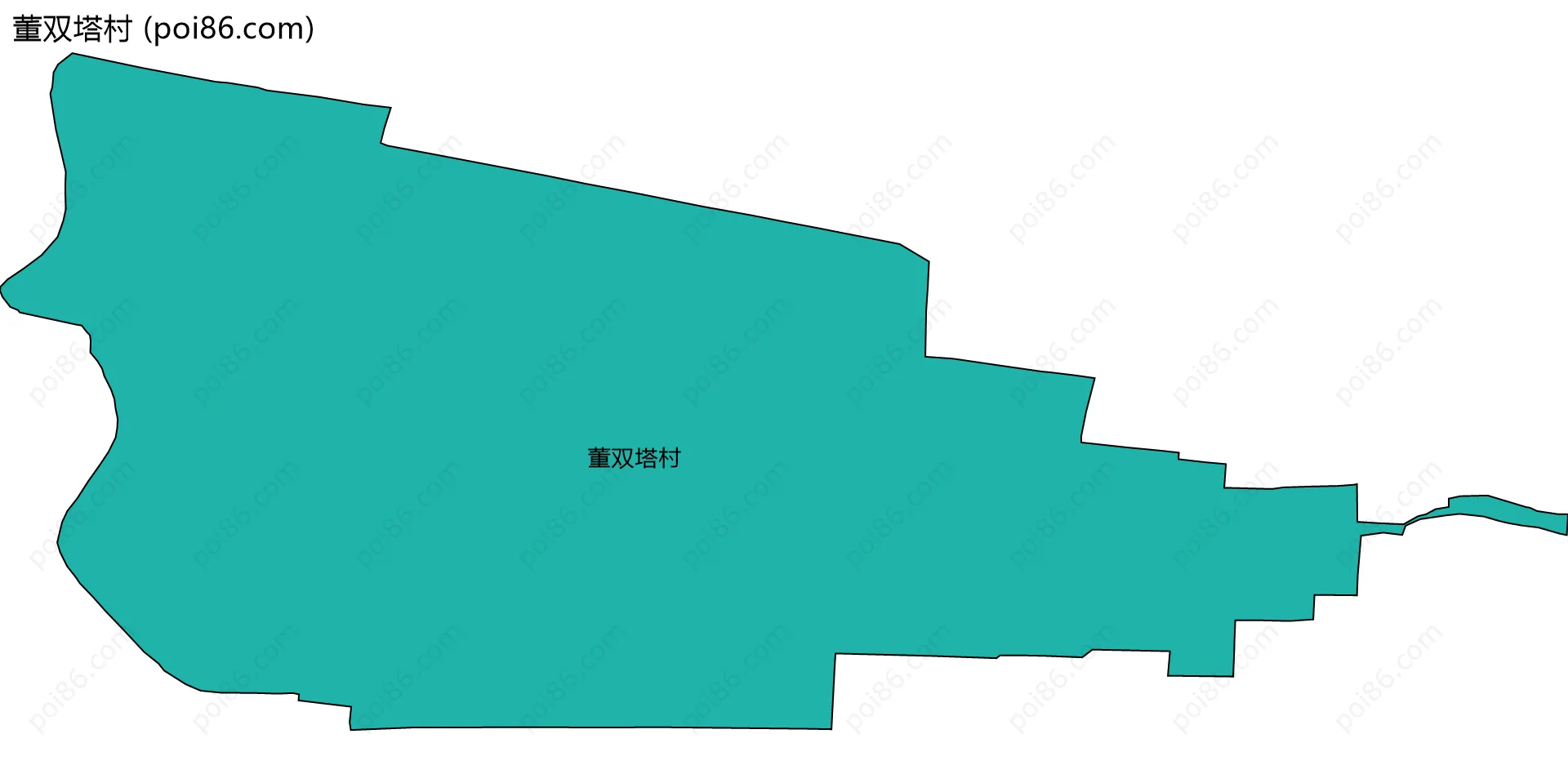 董双塔村边界地图