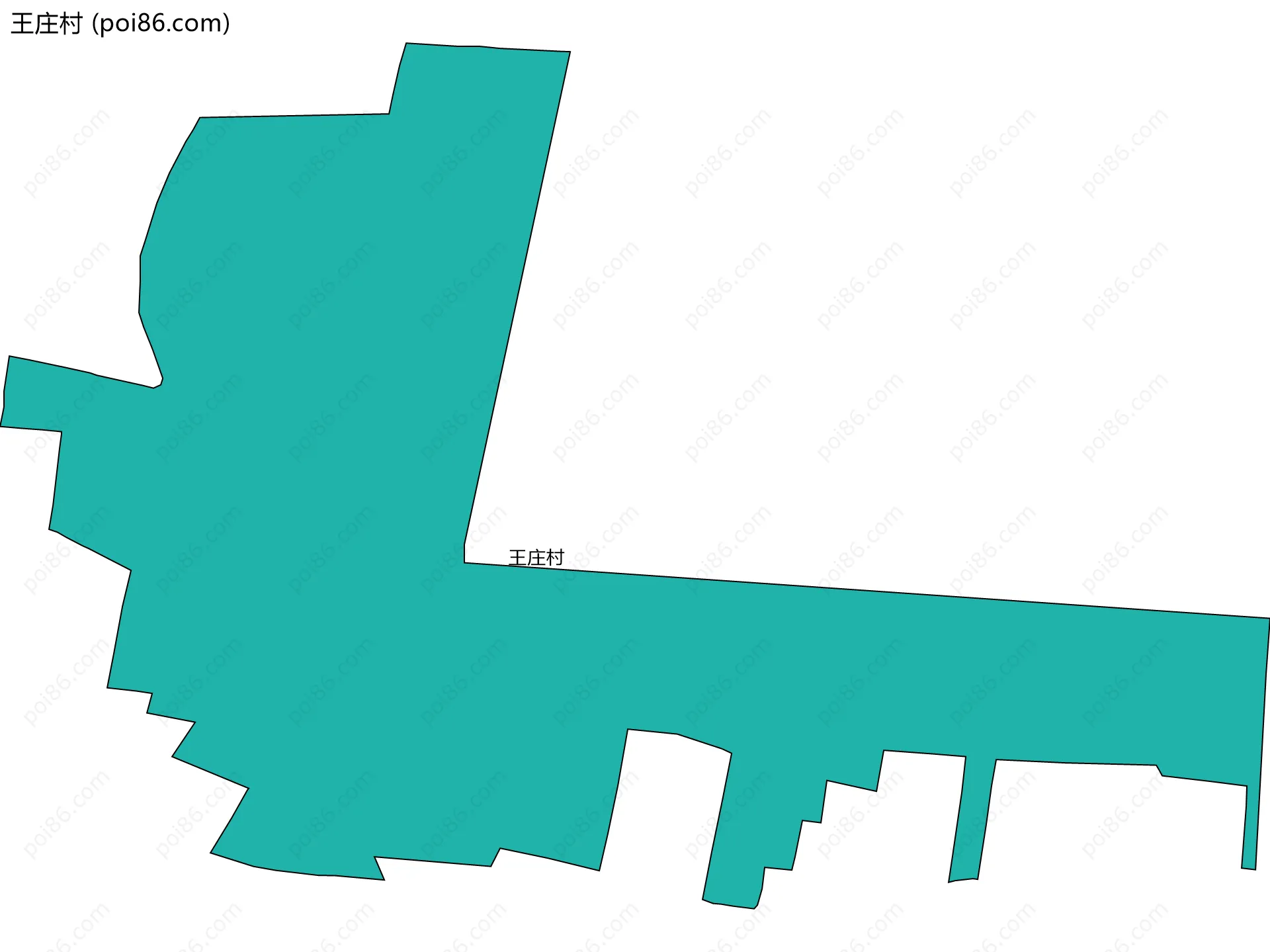 王庄村边界地图