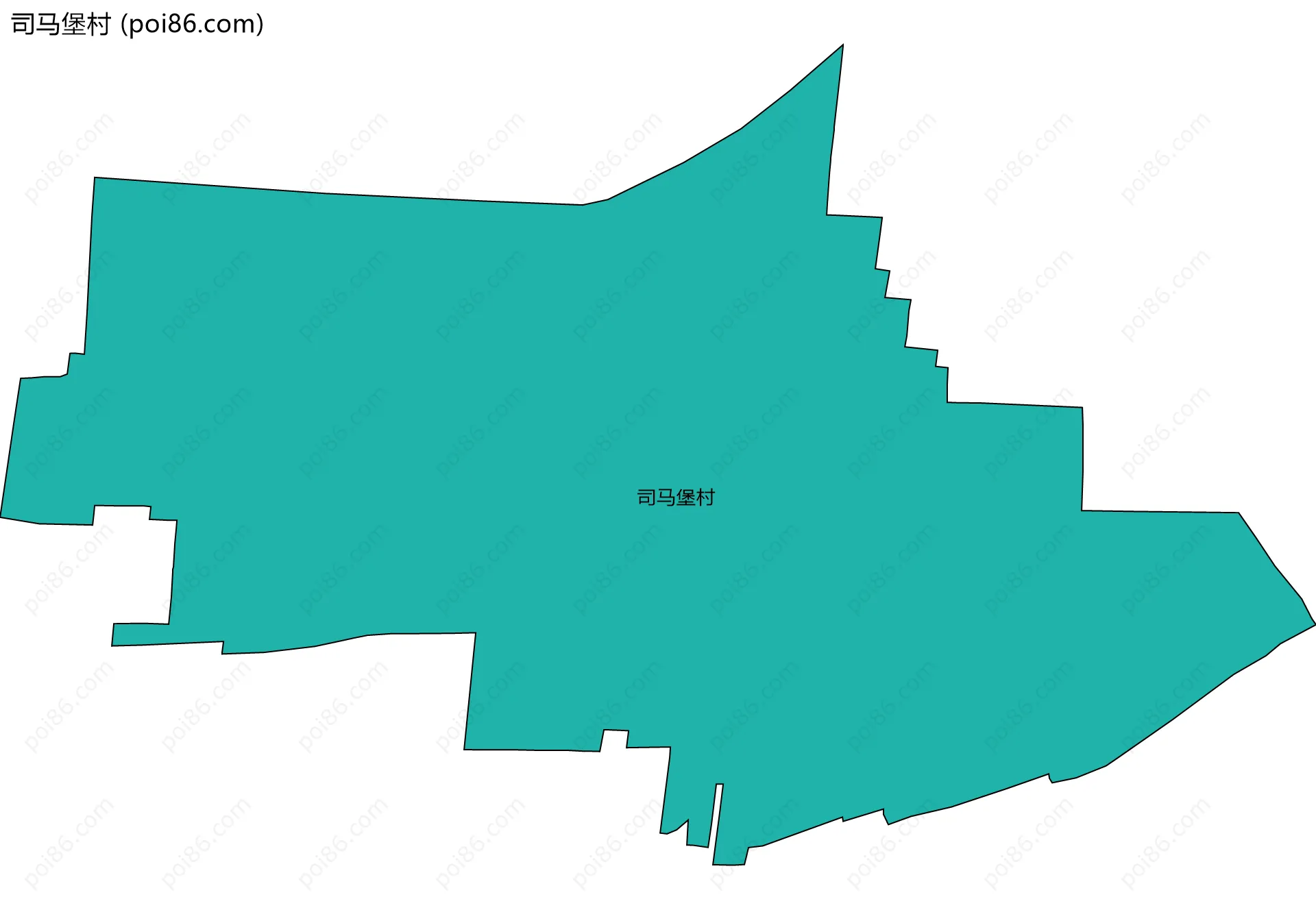 司马堡村边界地图