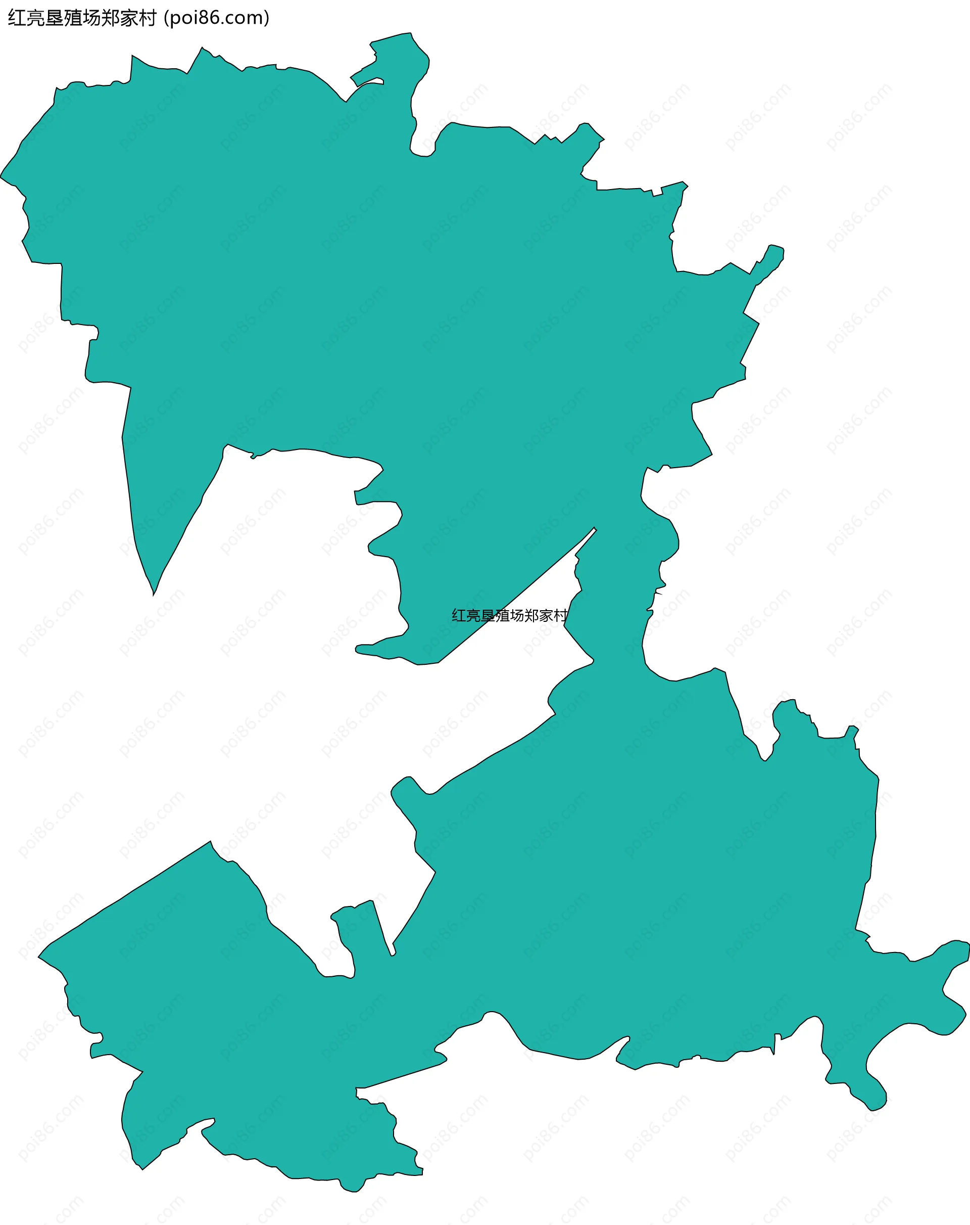 红亮垦殖场郑家村边界地图