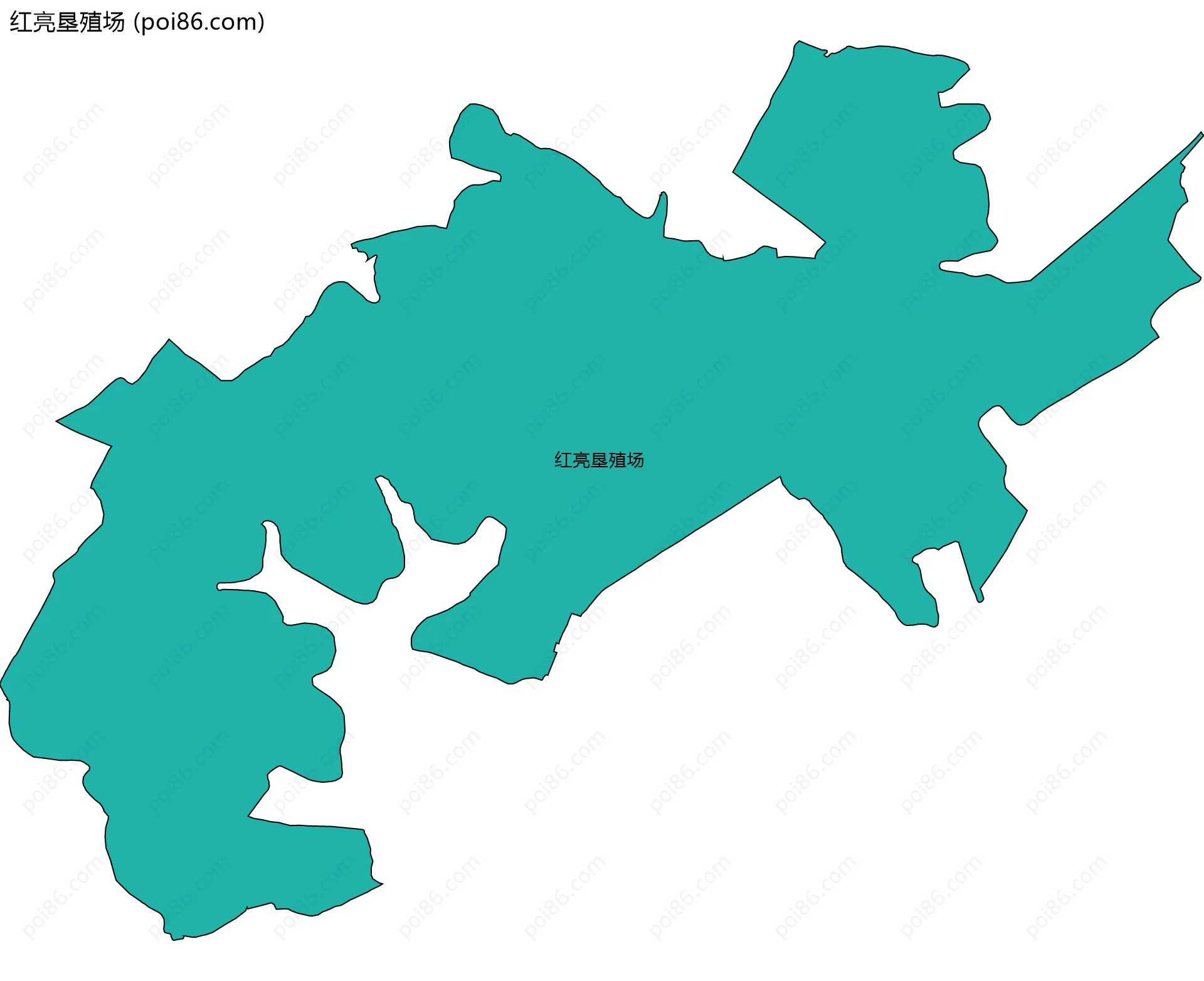 红亮垦殖场边界地图