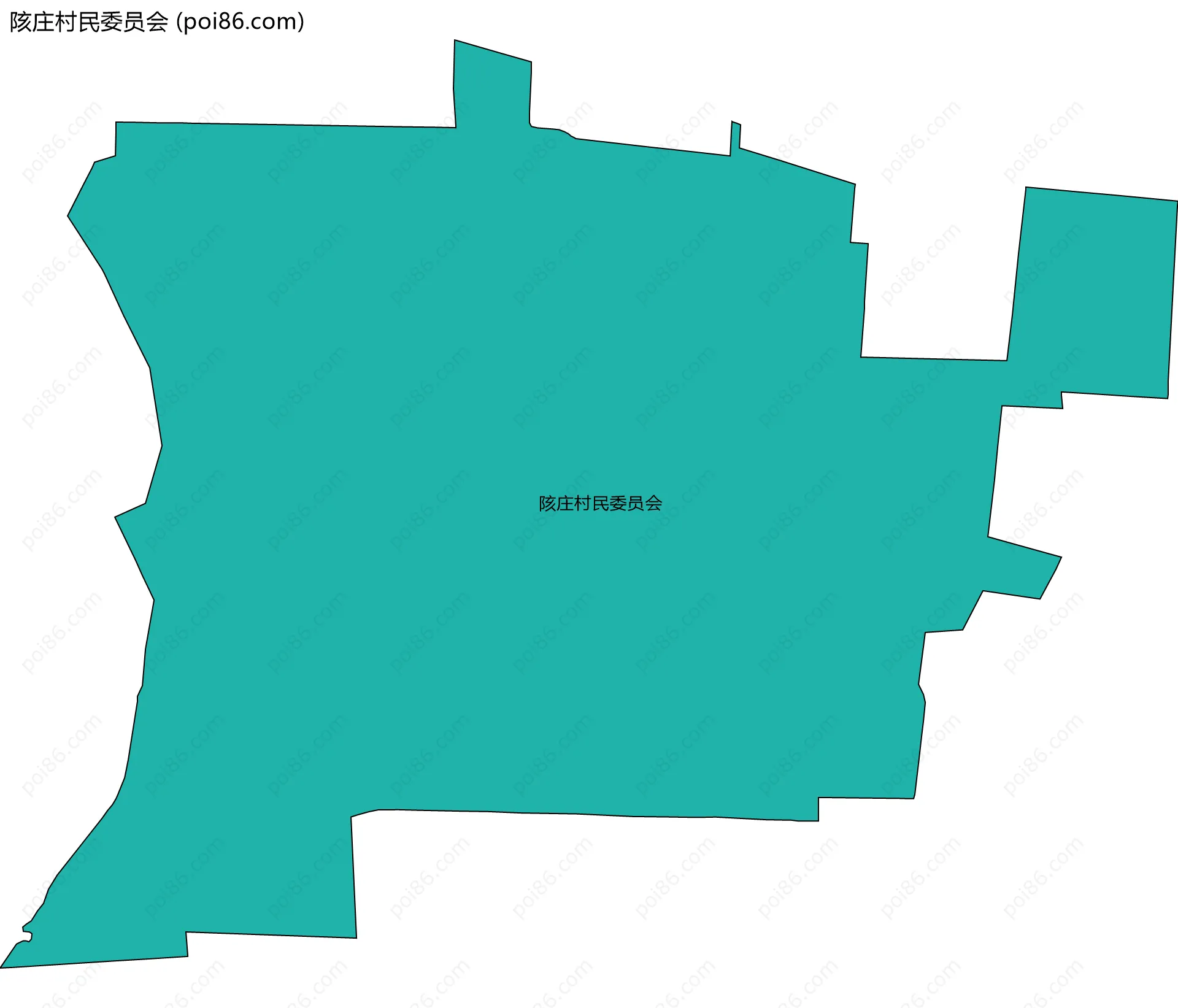 陔庄村民委员会边界地图
