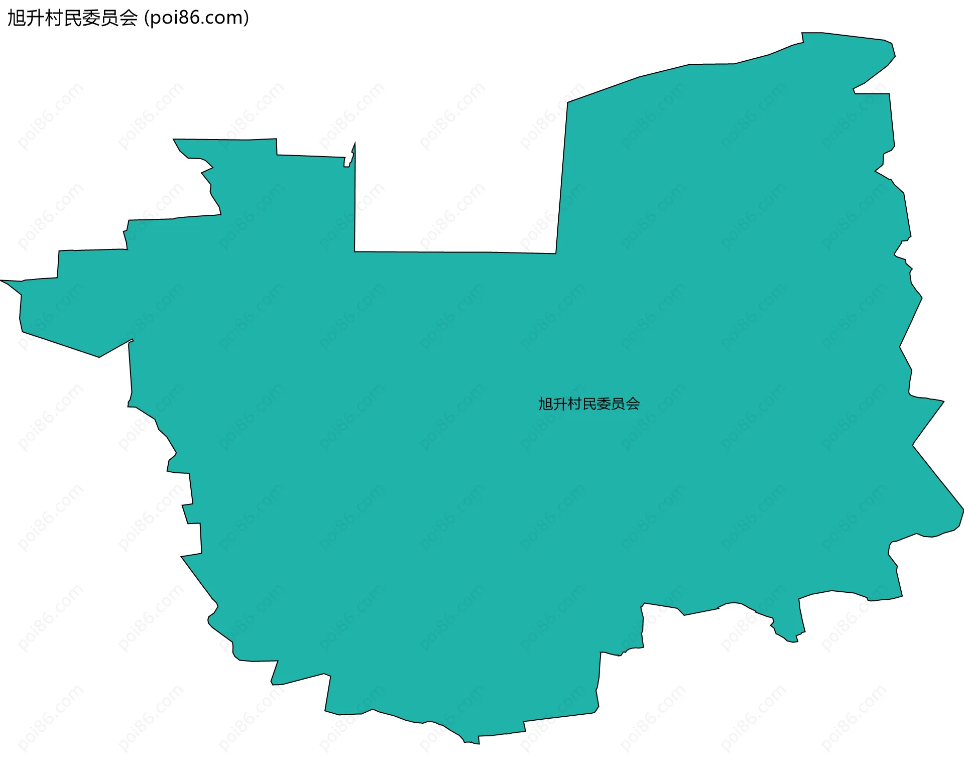 旭升村民委员会边界地图