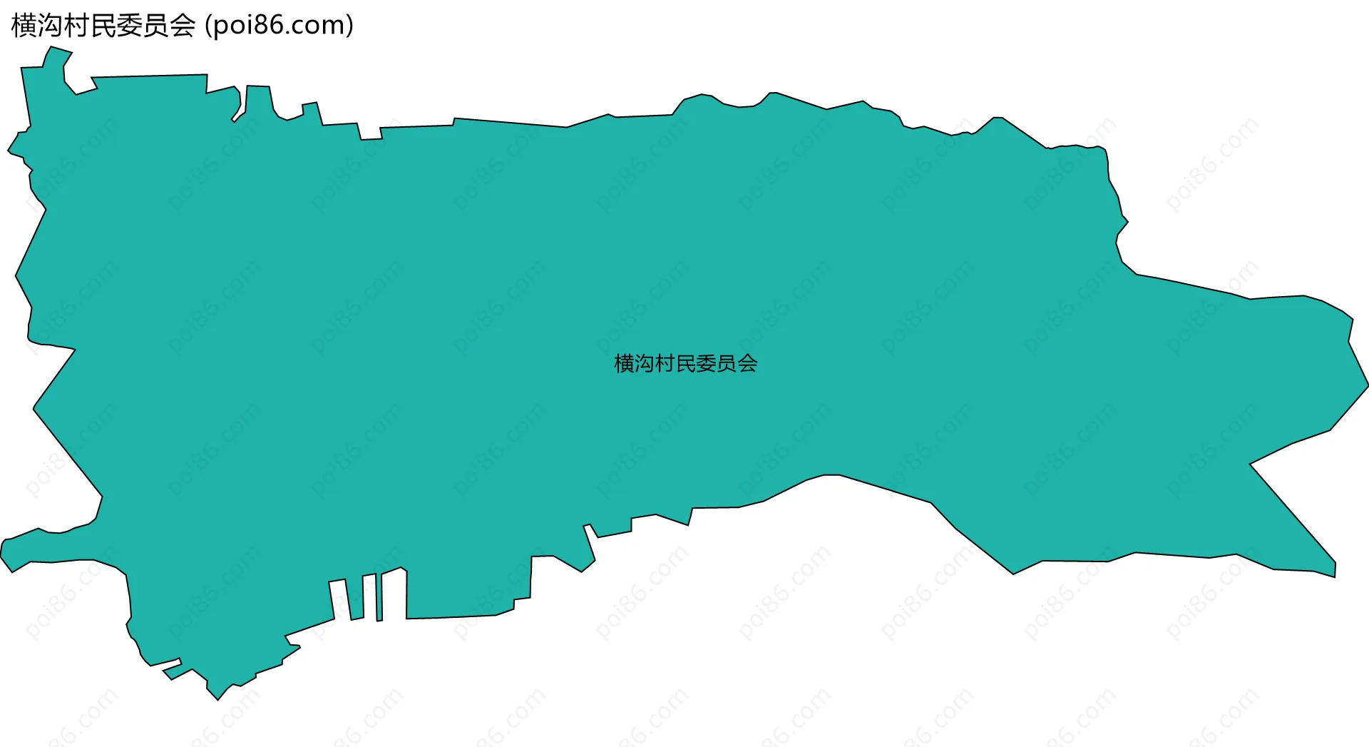 横沟村民委员会边界地图