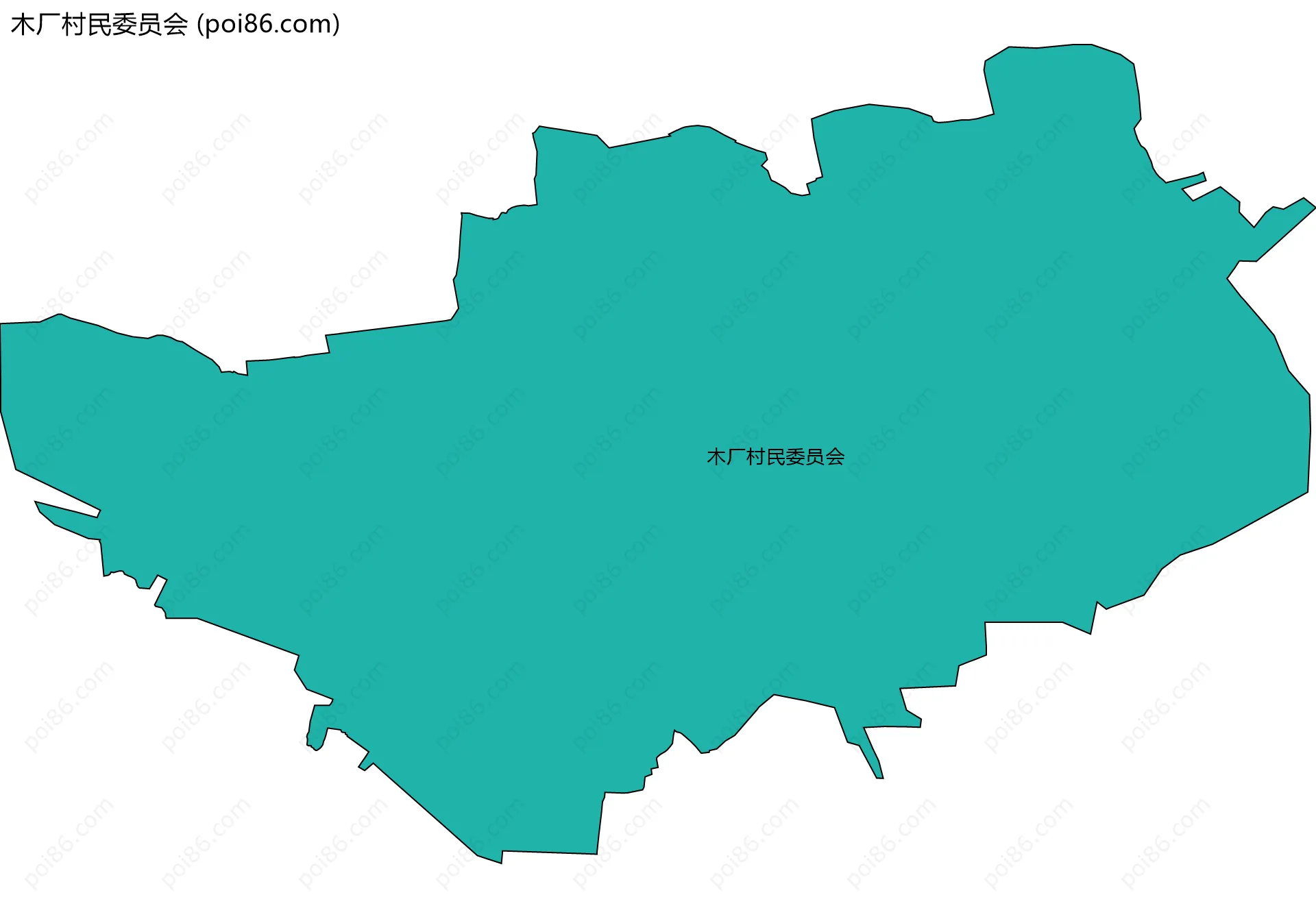 木厂村民委员会边界地图