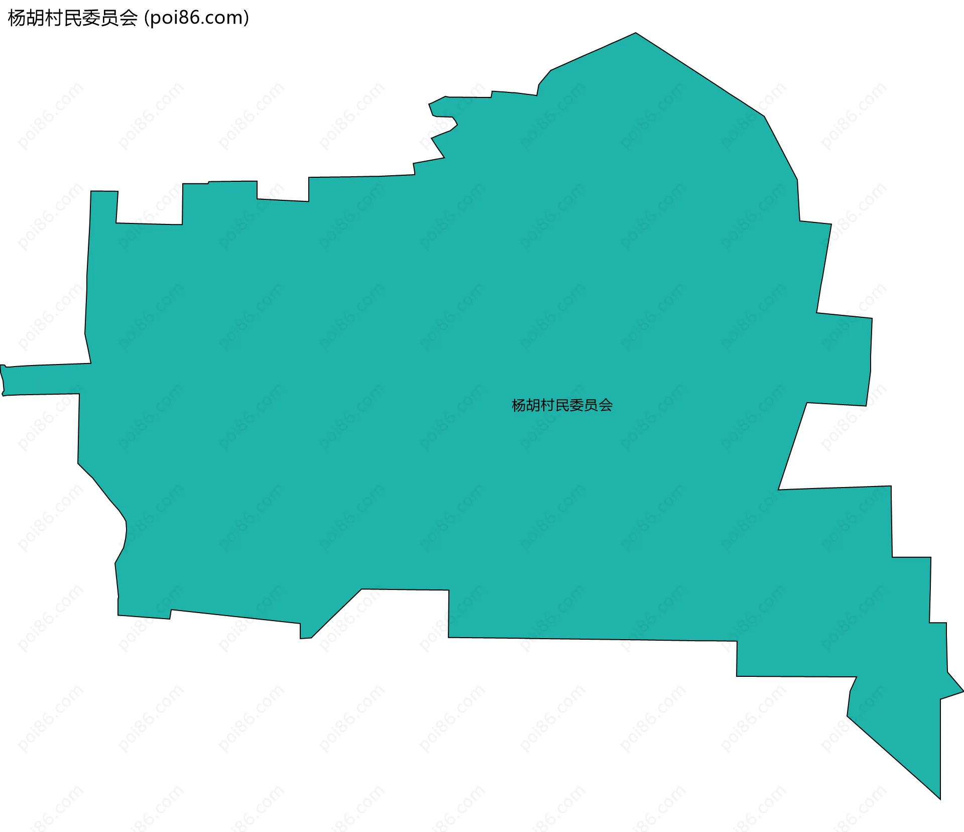 杨胡村民委员会边界地图