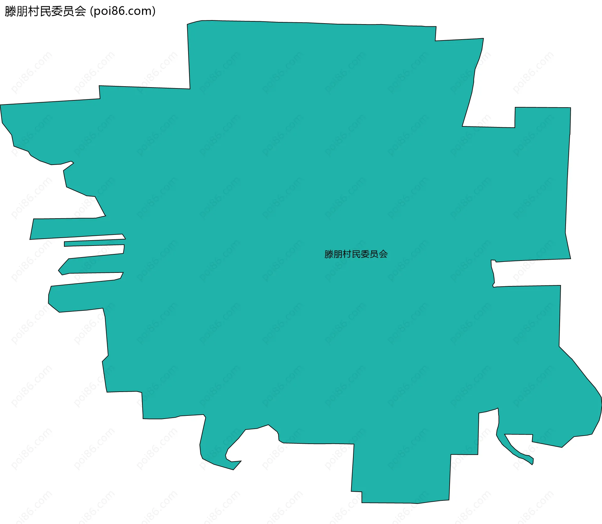 滕朋村民委员会边界地图