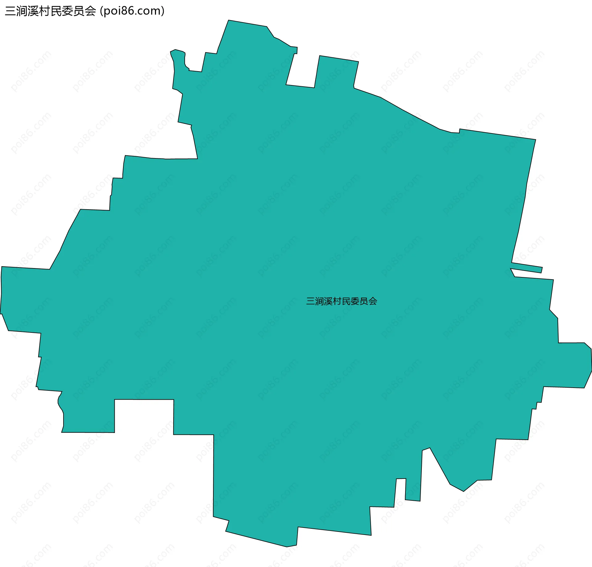 三涧溪村民委员会边界地图