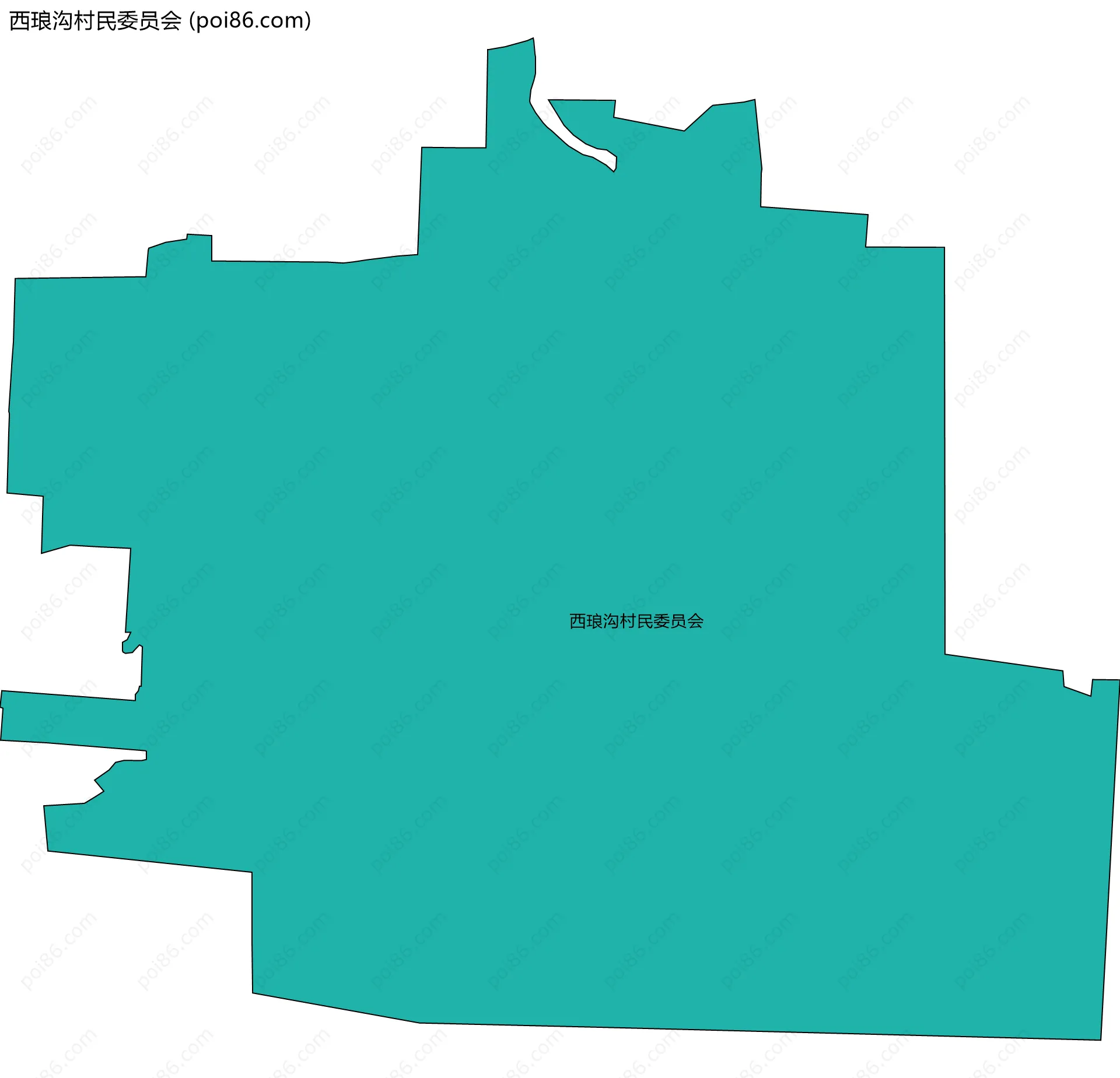 西琅沟村民委员会边界地图