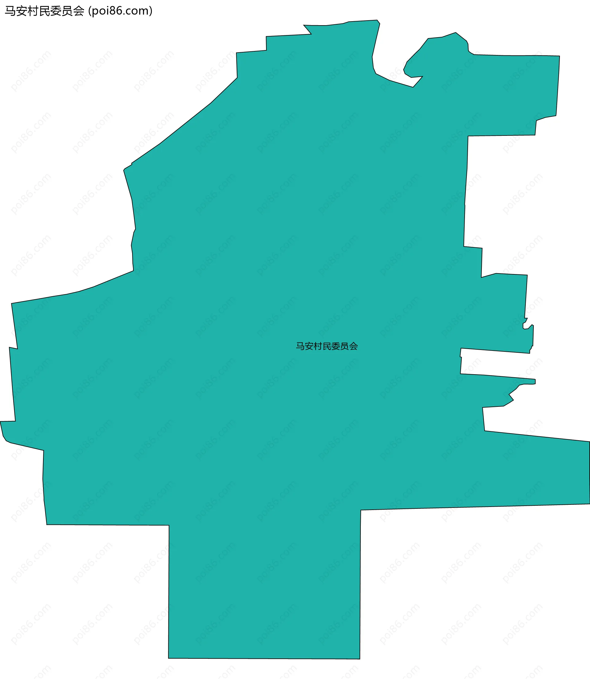 马安村民委员会边界地图