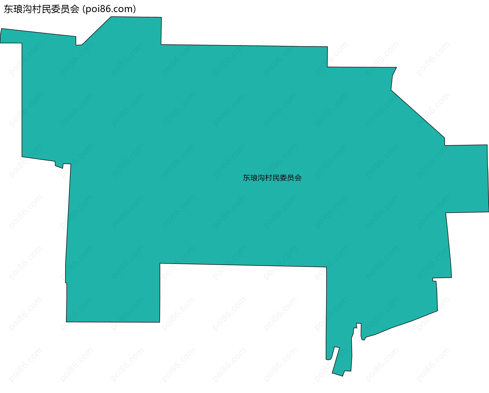 东琅沟村民委员会边界地图