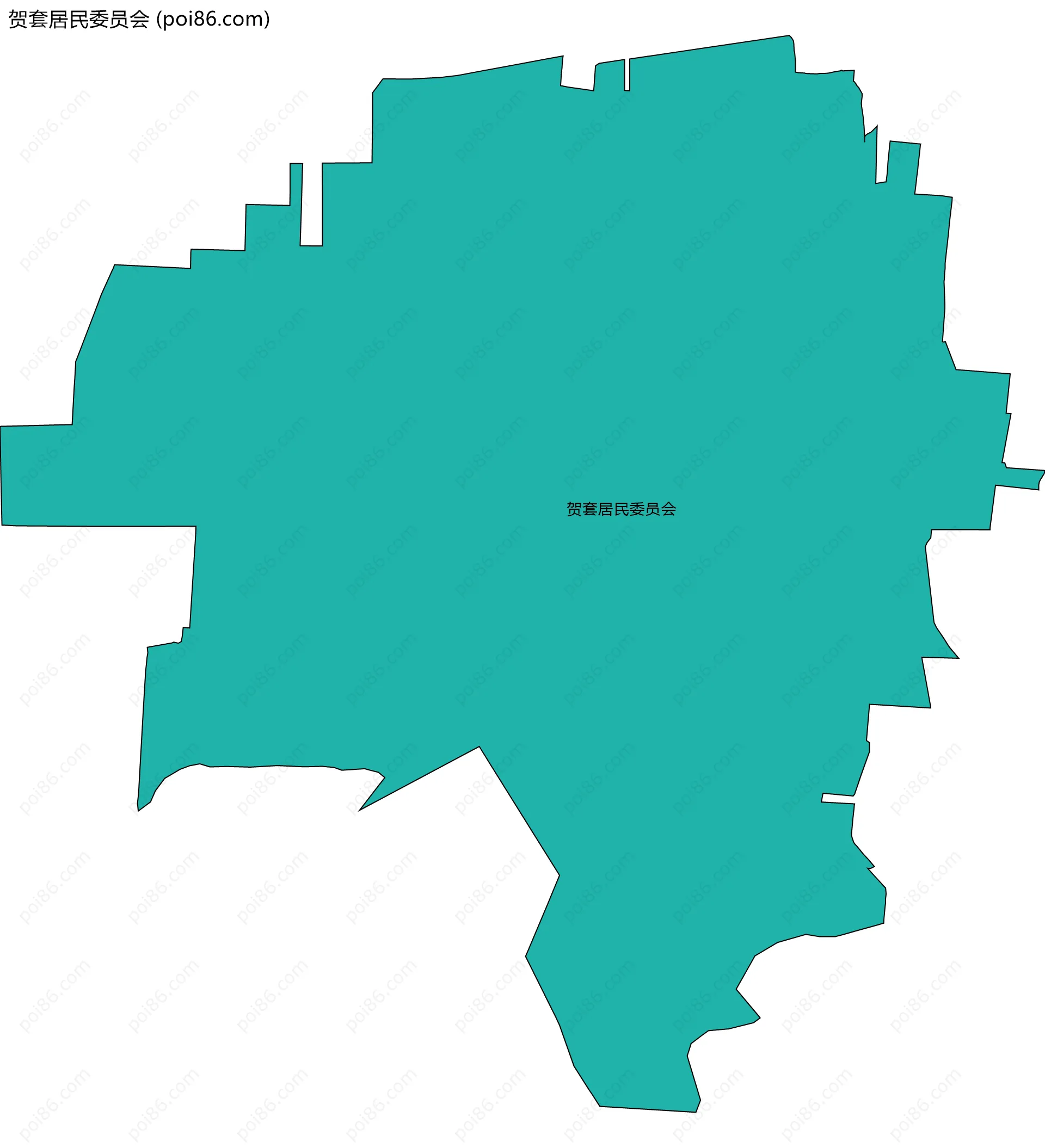 贺套居民委员会边界地图