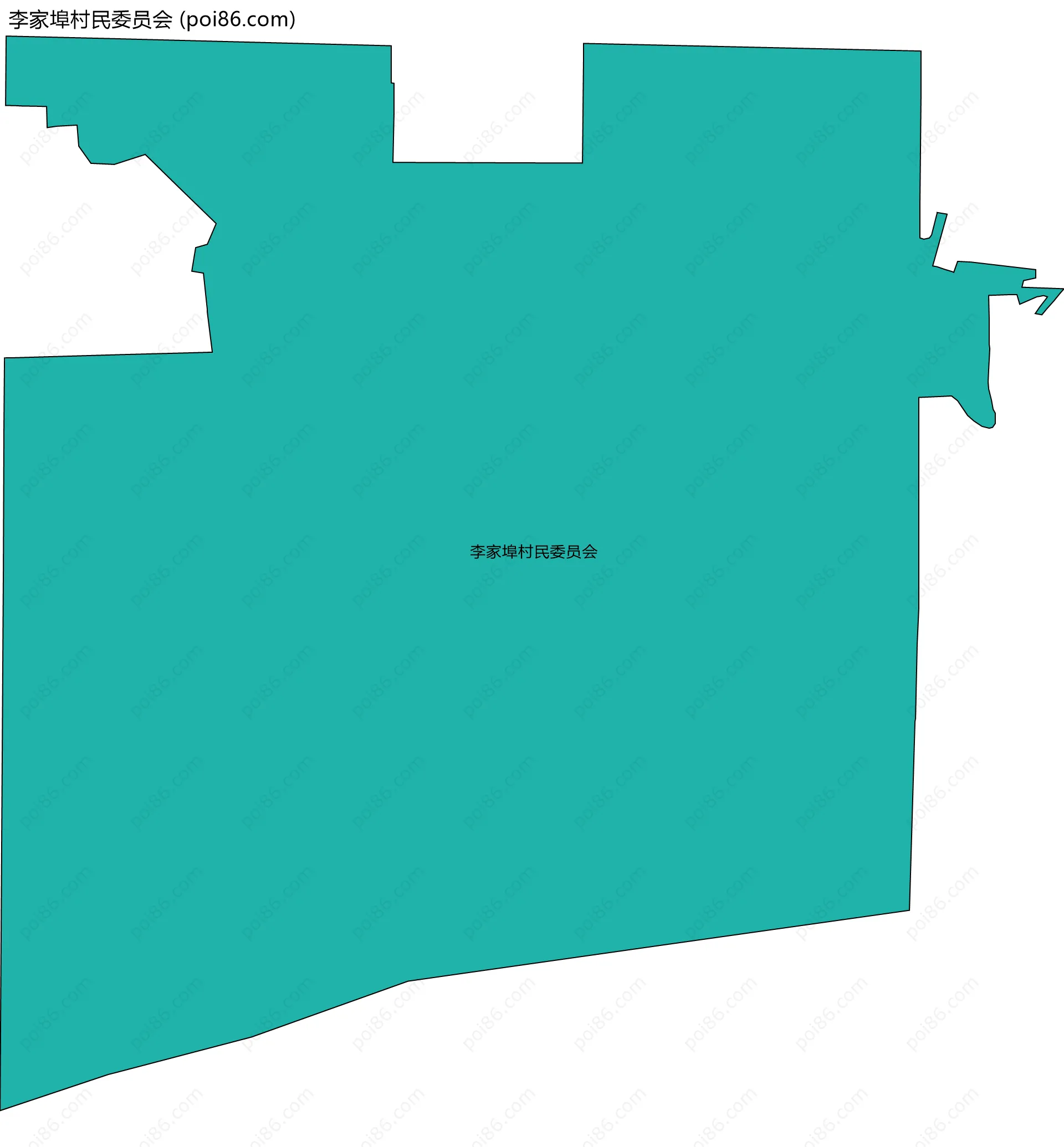 李家埠村民委员会边界地图